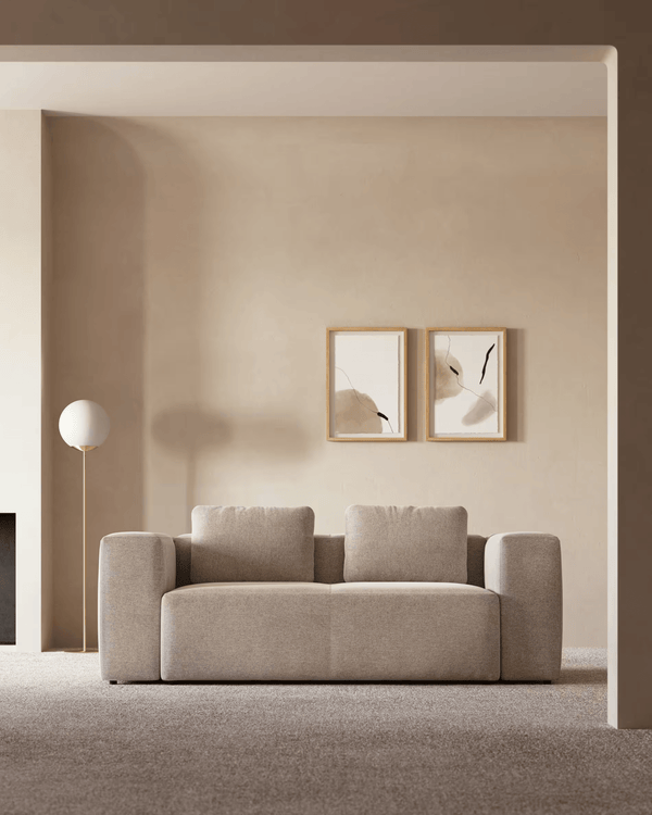 Sofa 2-osobowa BLOK beżowy szenil La Forma    Eye on Design