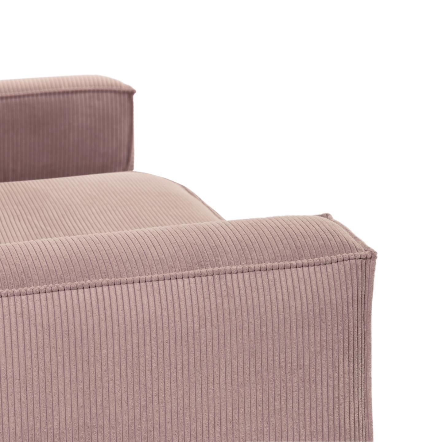 Sofa 2-osobowa BLOK jasnoróżowy sztruks La Forma    Eye on Design