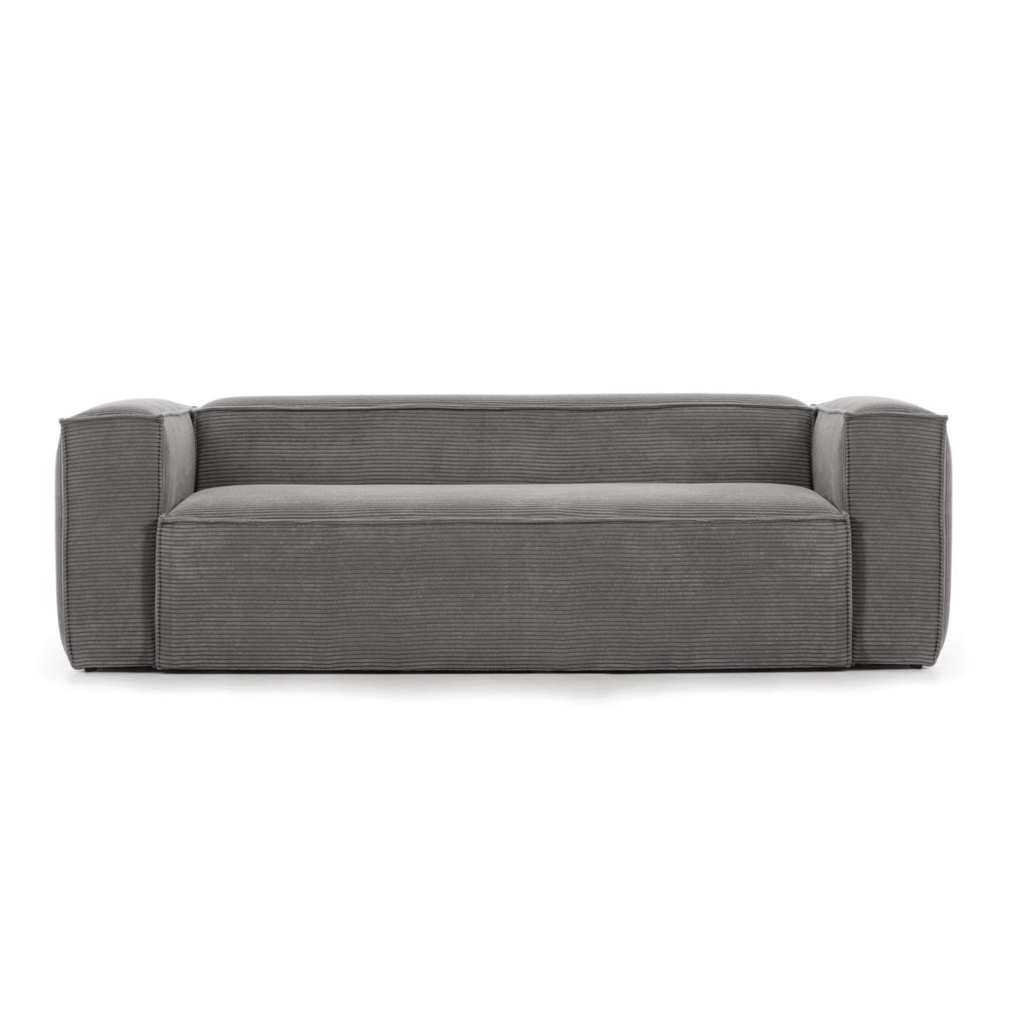 Sofa 2-osobowa BLOK szary sztruks La Forma    Eye on Design