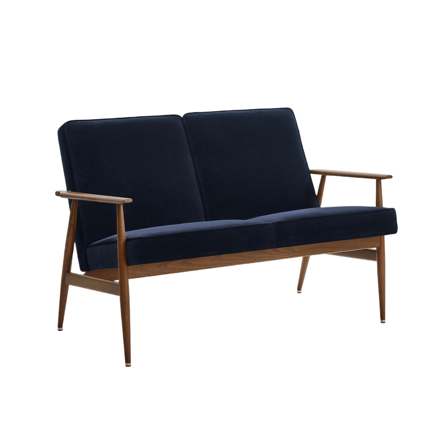 Sofa 2-osobowa dzielona FOX niebieski w tkaninie Velvet Indigo 366 concept    Eye on Design