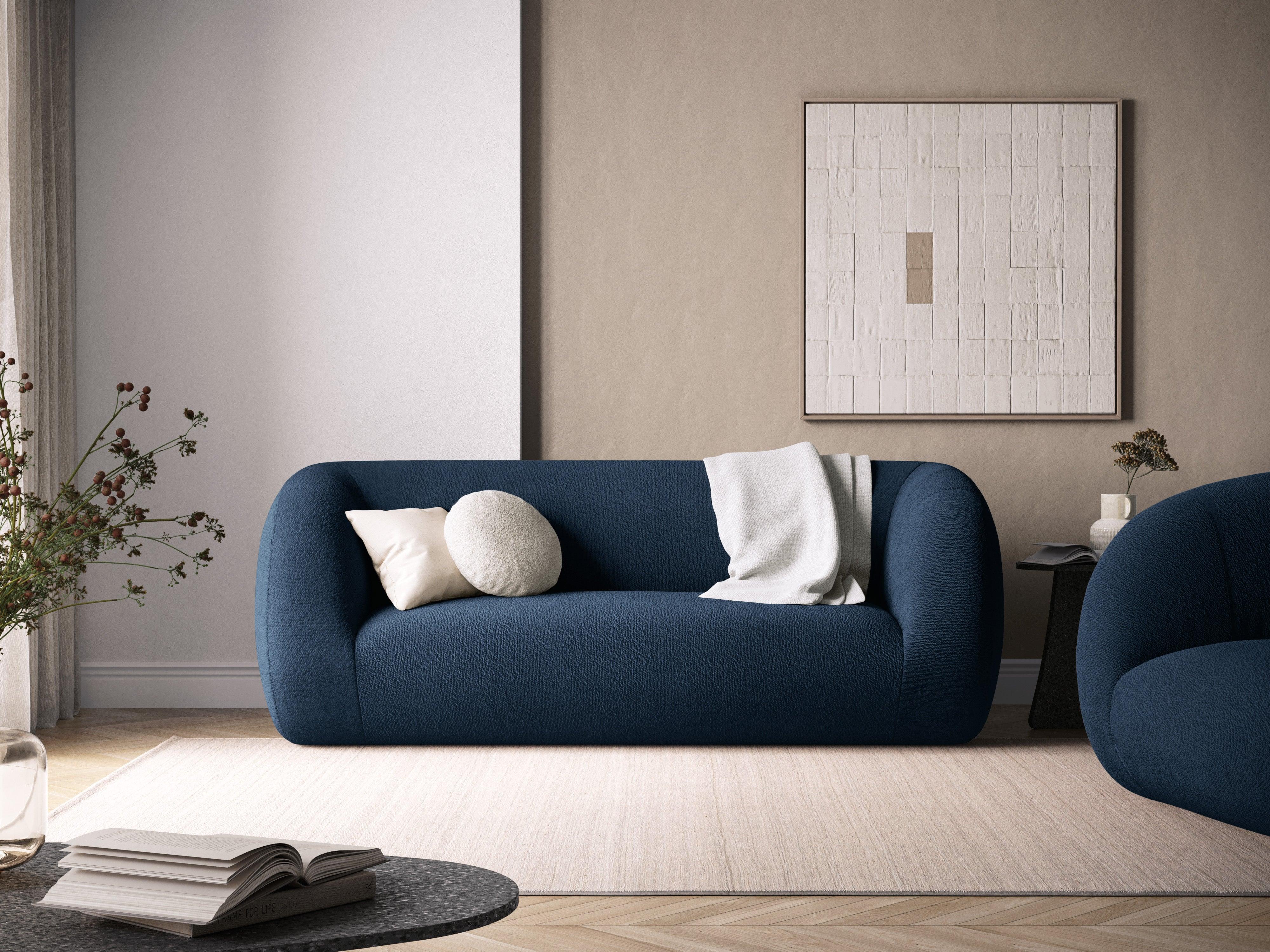 Sofa 2-osobowa ESSEN granatowy boucle Cosmopolitan Design    Eye on Design