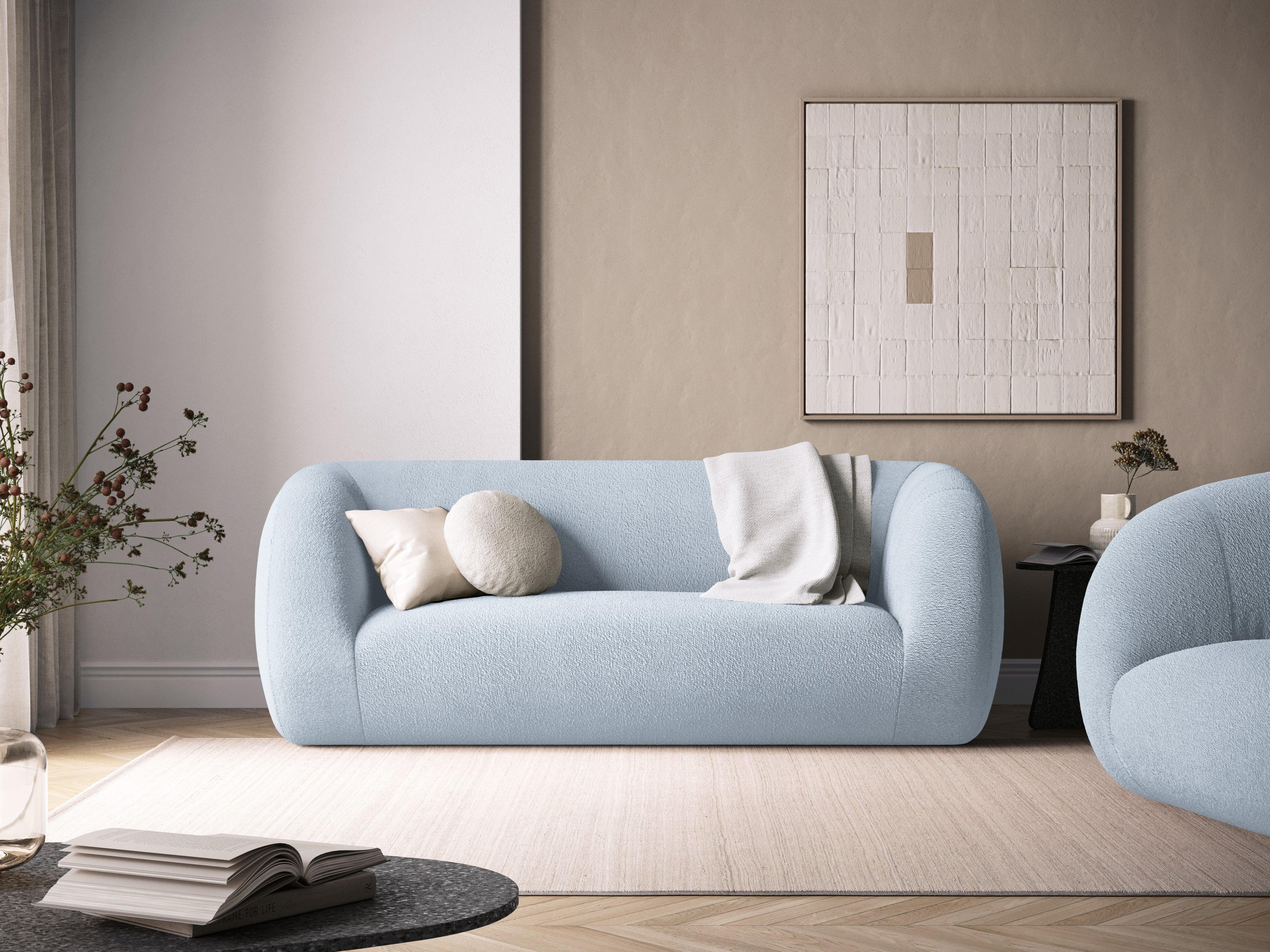 Sofa 2-osobowa ESSEN jasnoniebieski boucle Cosmopolitan Design    Eye on Design