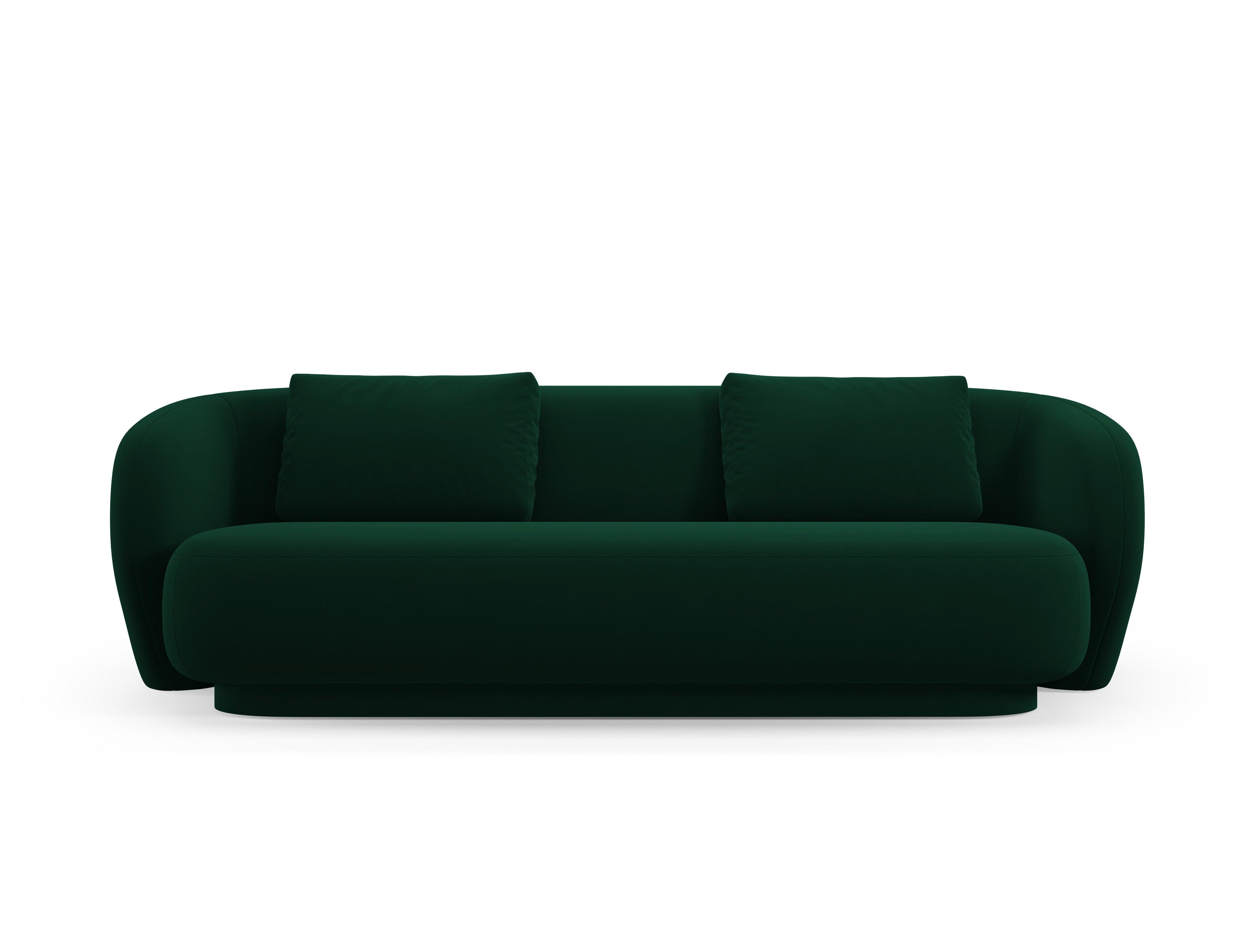 Sofa 3-osobowa aksamitna CAMDEN butelkowa zieleń Cosmopolitan Design    Eye on Design