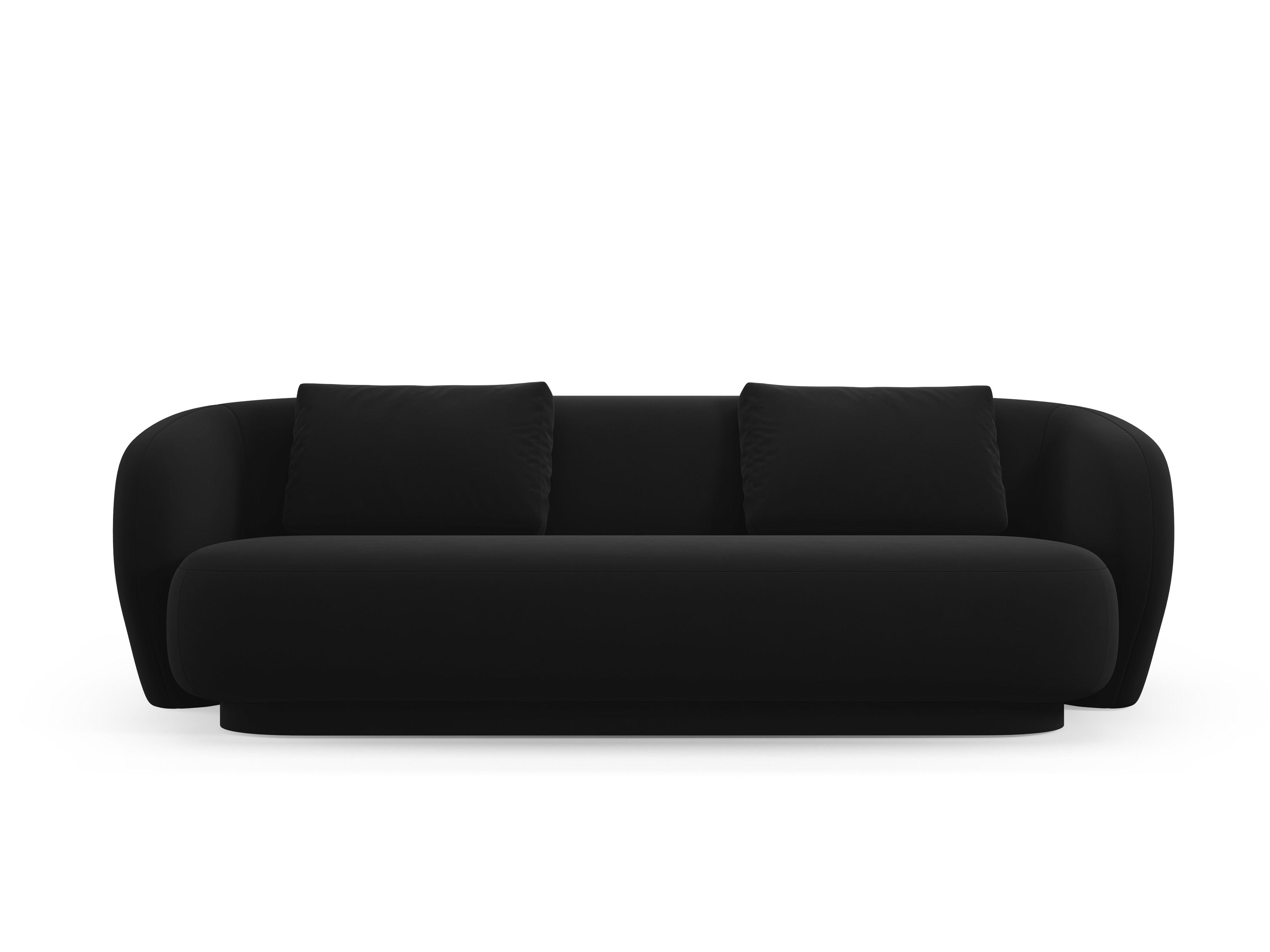 Sofa 3-osobowa aksamitna CAMDEN czarny Cosmopolitan Design    Eye on Design