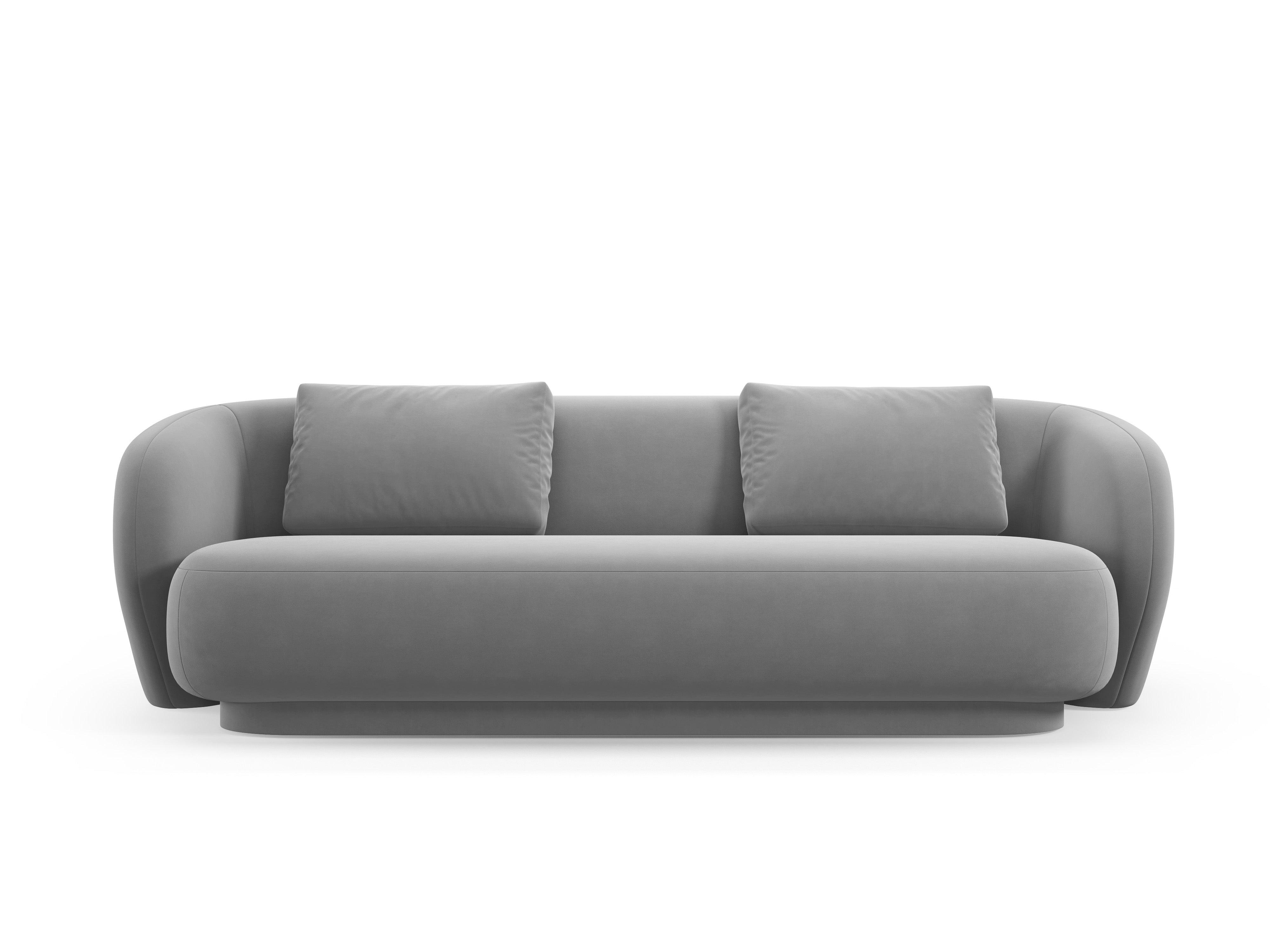 Sofa 3-osobowa aksamitna CAMDEN szary Cosmopolitan Design    Eye on Design