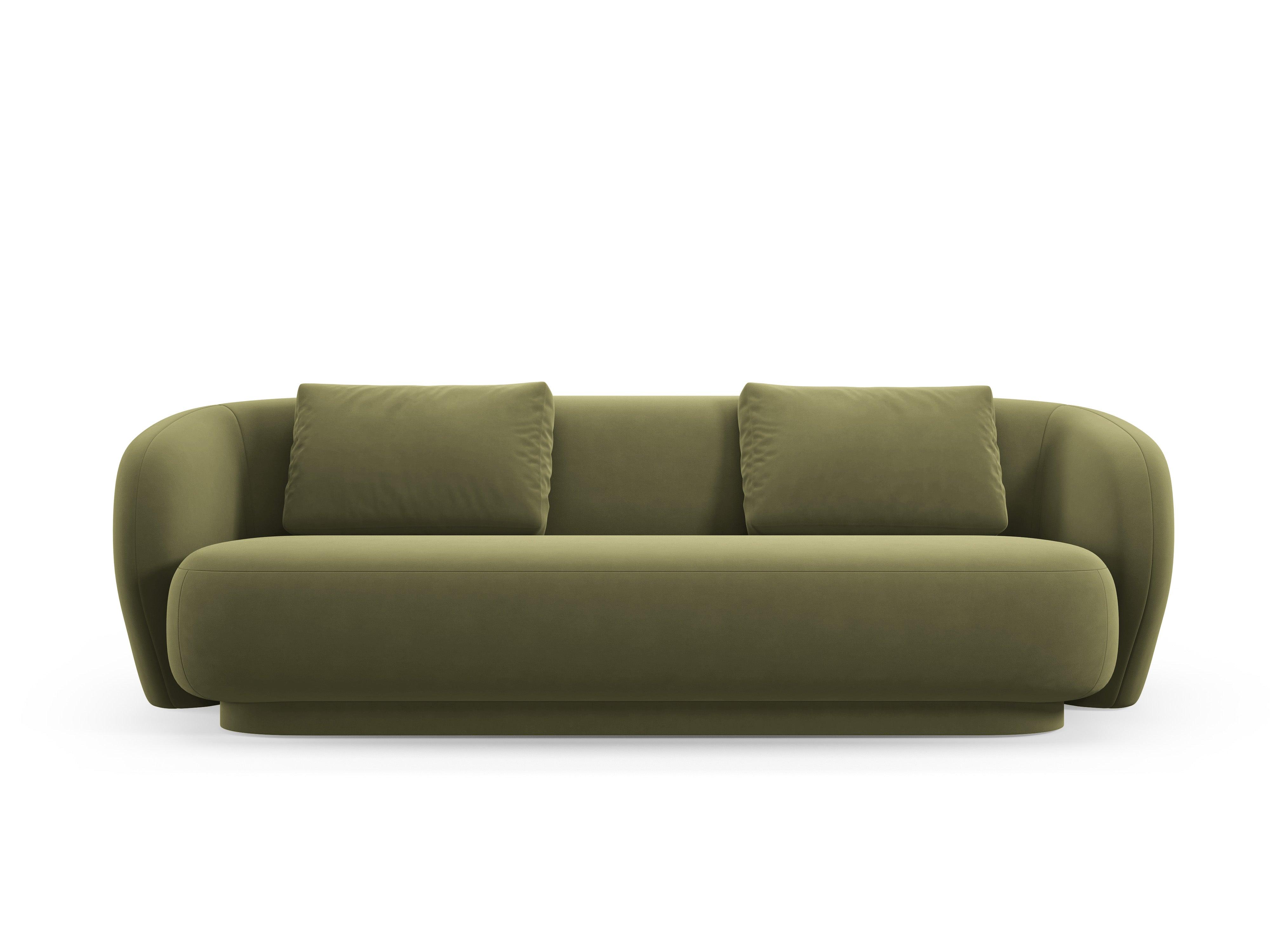 Sofa 3-osobowa aksamitna CAMDEN zielony Cosmopolitan Design    Eye on Design