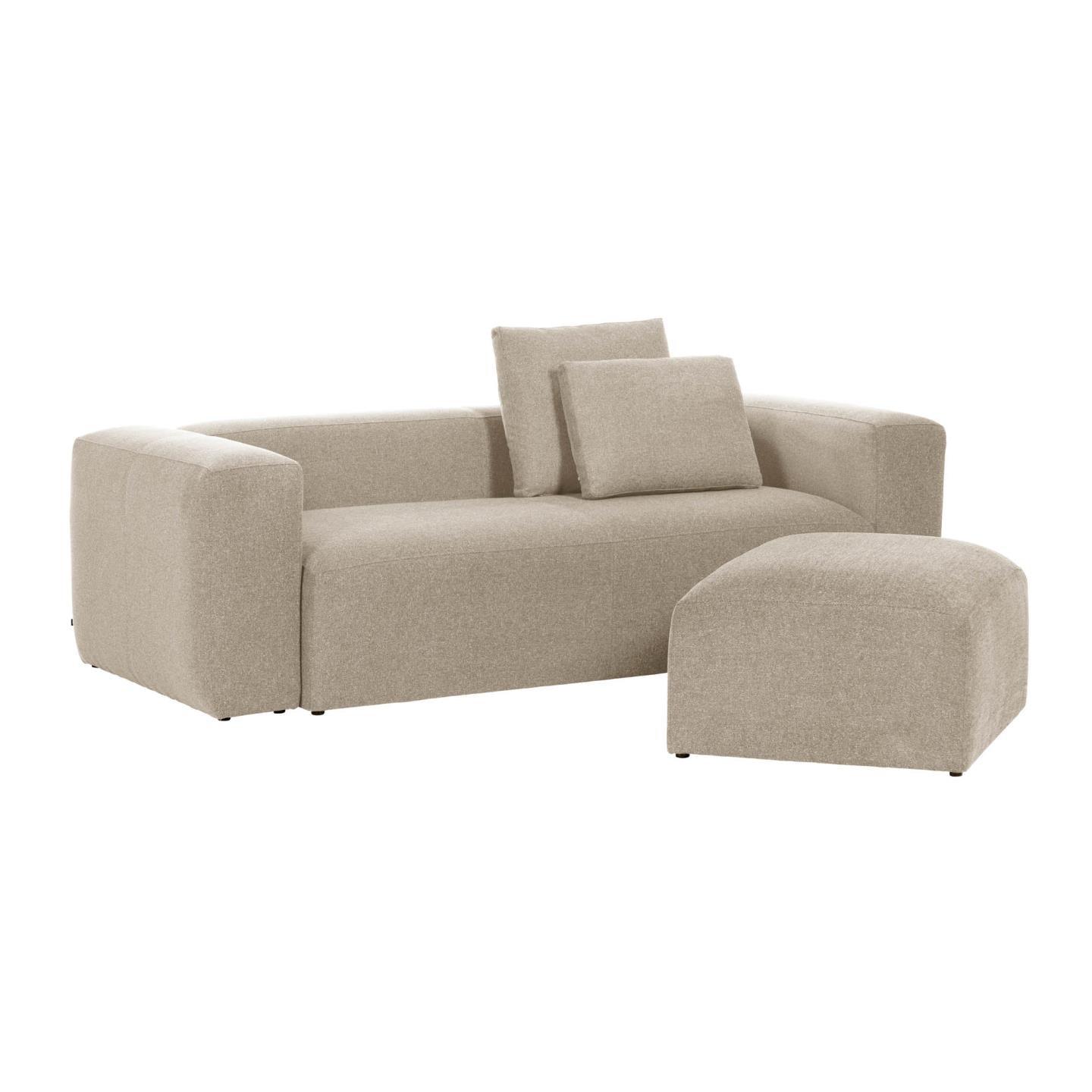 Sofa 3-osobowa BLOK beżowy szenil La Forma    Eye on Design