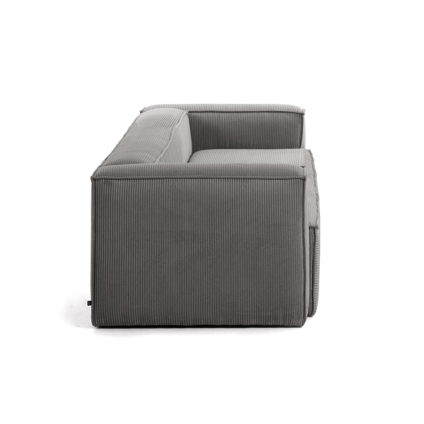 Sofa 3-osobowa BLOK szary sztruks La Forma    Eye on Design
