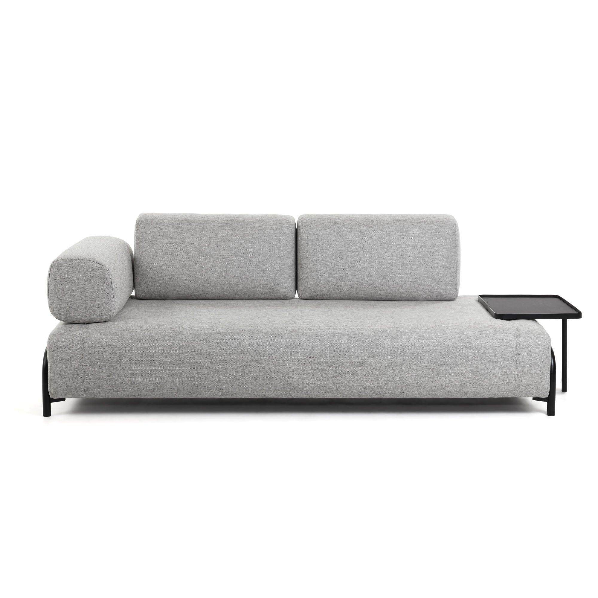 Sofa 3-osobowa COMPO jasnoszary La Forma Jeden + duża taca   Eye on Design