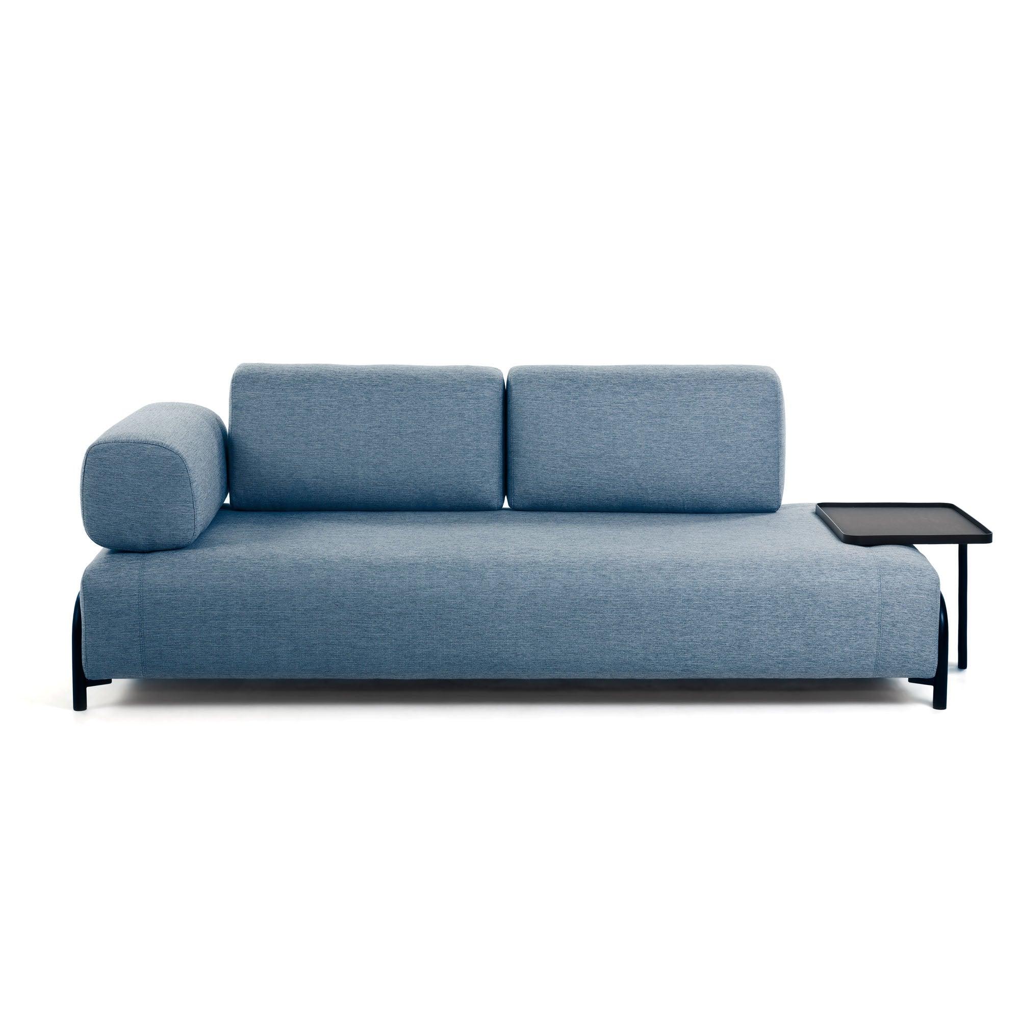 Sofa 3-osobowa COMPO niebieski La Forma Jeden + duża taca   Eye on Design