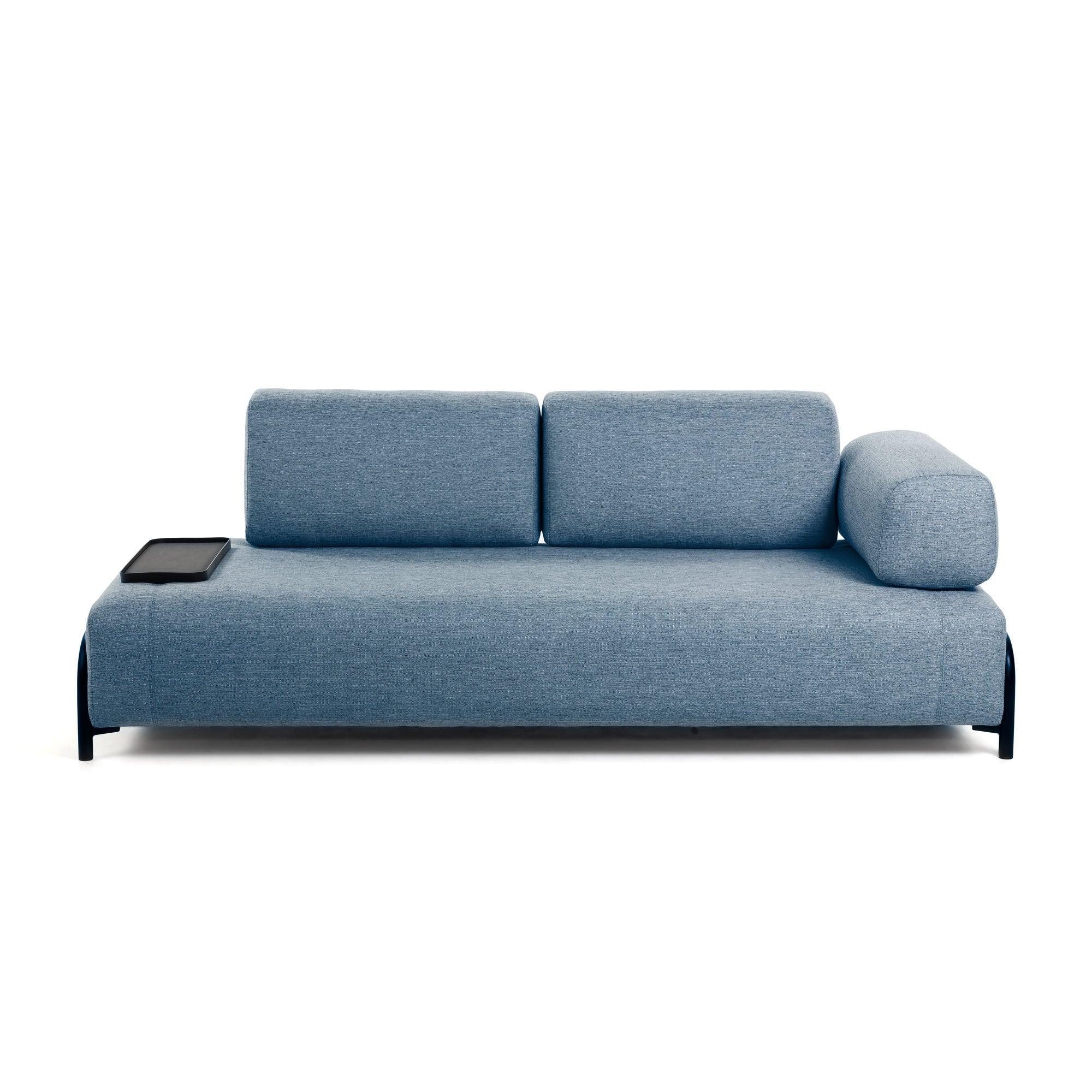 Sofa 3-osobowa COMPO niebieski La Forma Jeden + mała taca   Eye on Design