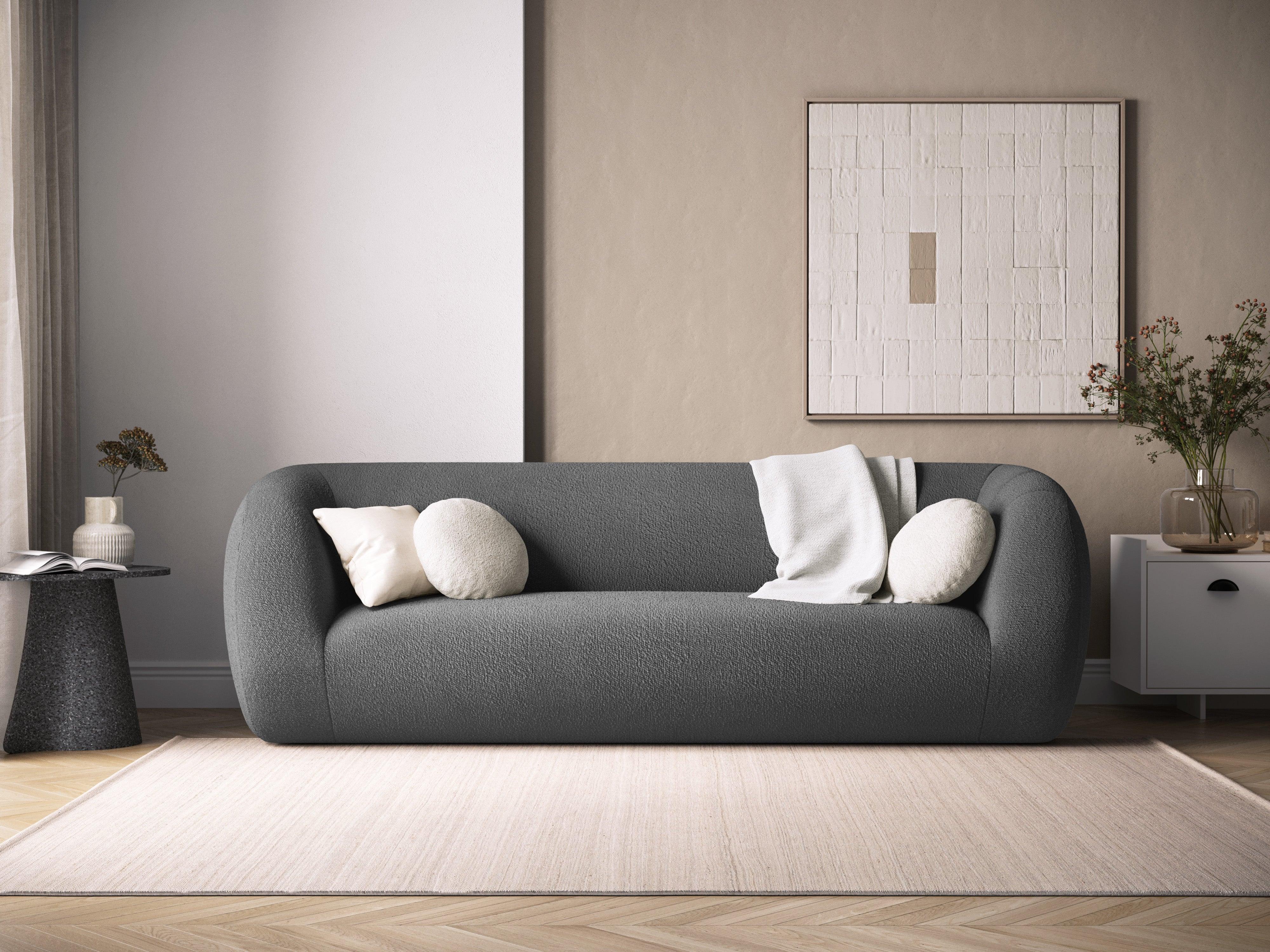 Sofa 3-osobowa ESSEN ciemnoszary boucle Cosmopolitan Design    Eye on Design