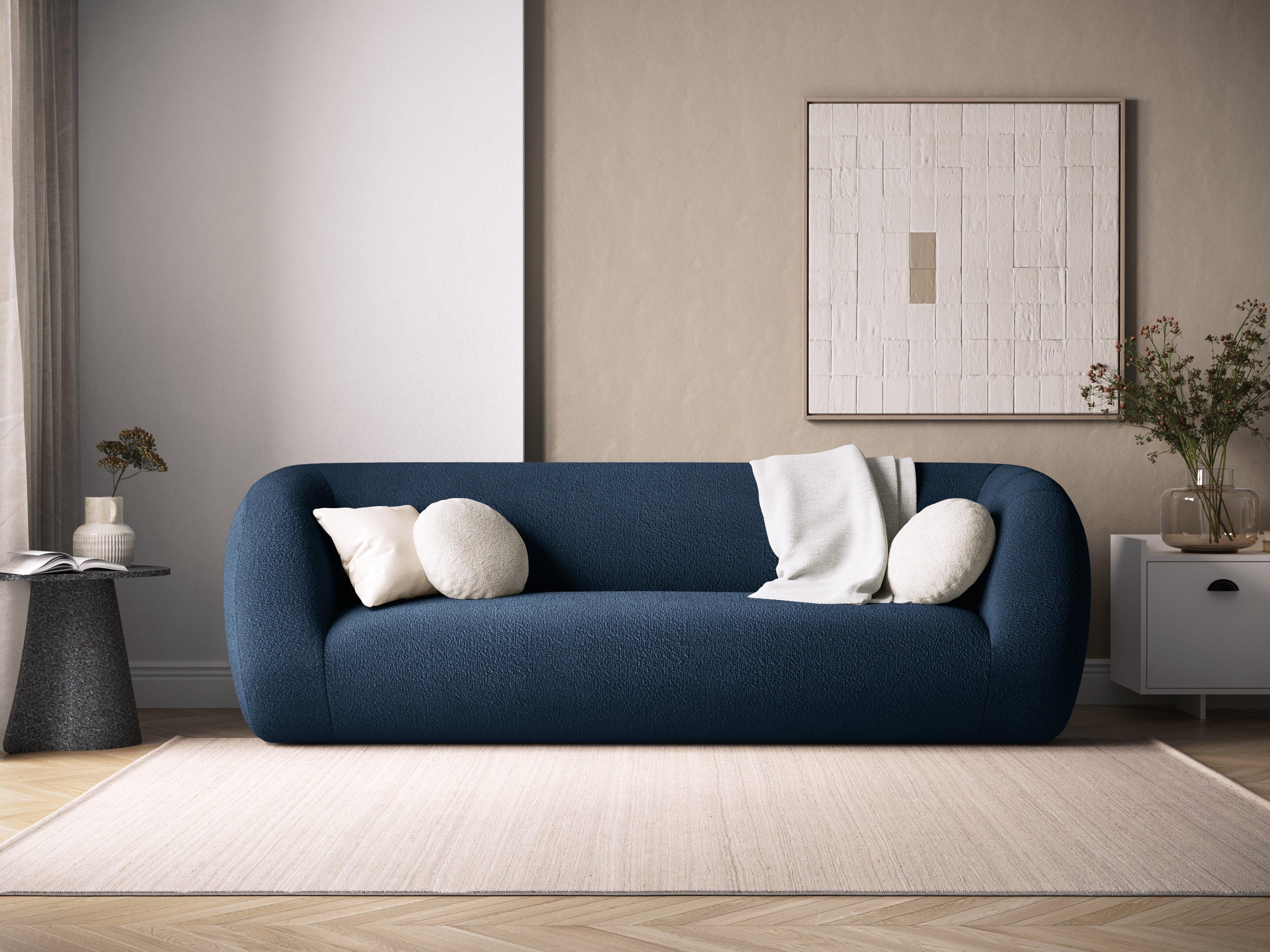Sofa 3-osobowa ESSEN granatowy boucle Cosmopolitan Design    Eye on Design