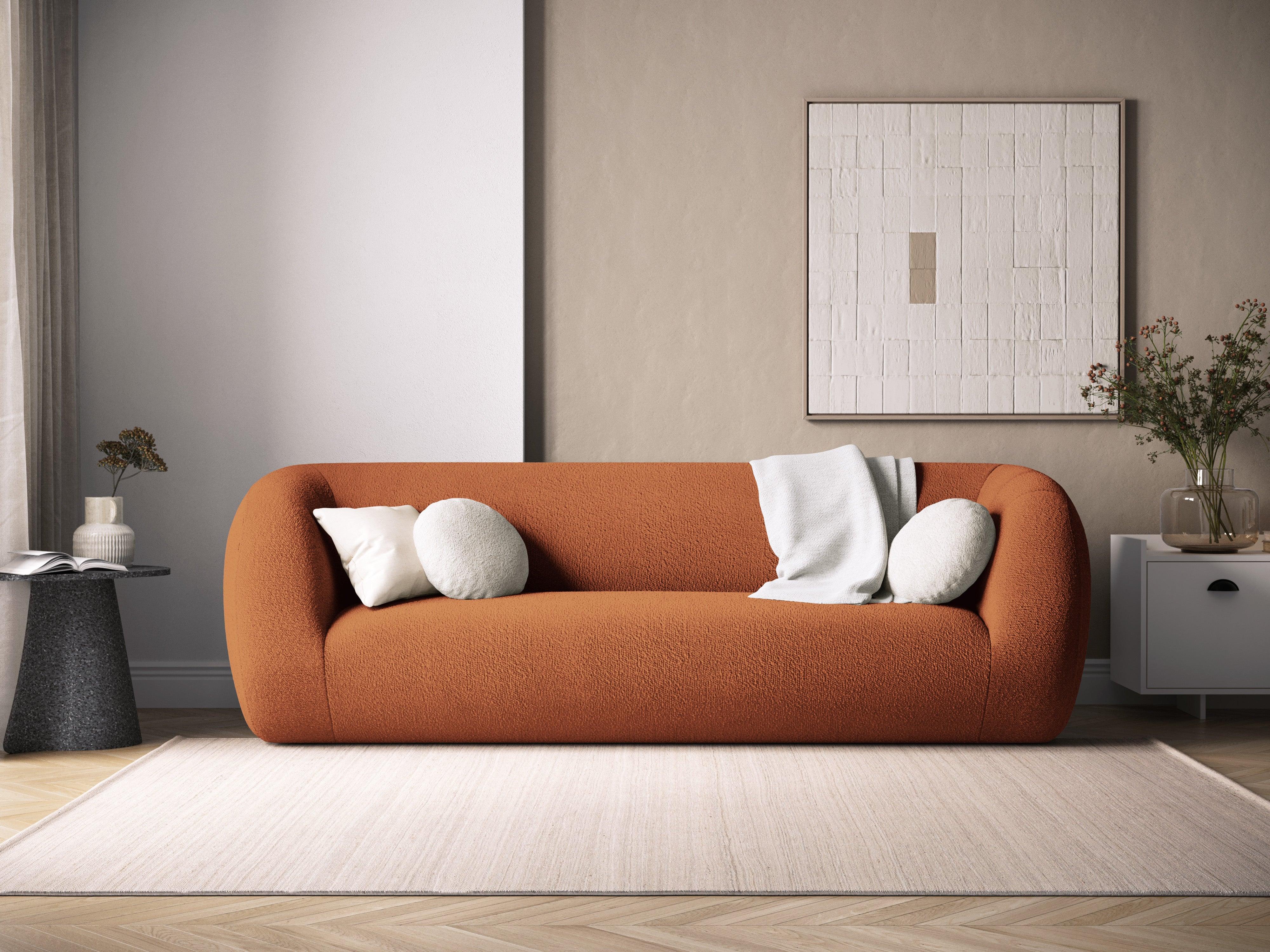 Sofa 3-osobowa ESSEN terracotta boucle Cosmopolitan Design    Eye on Design