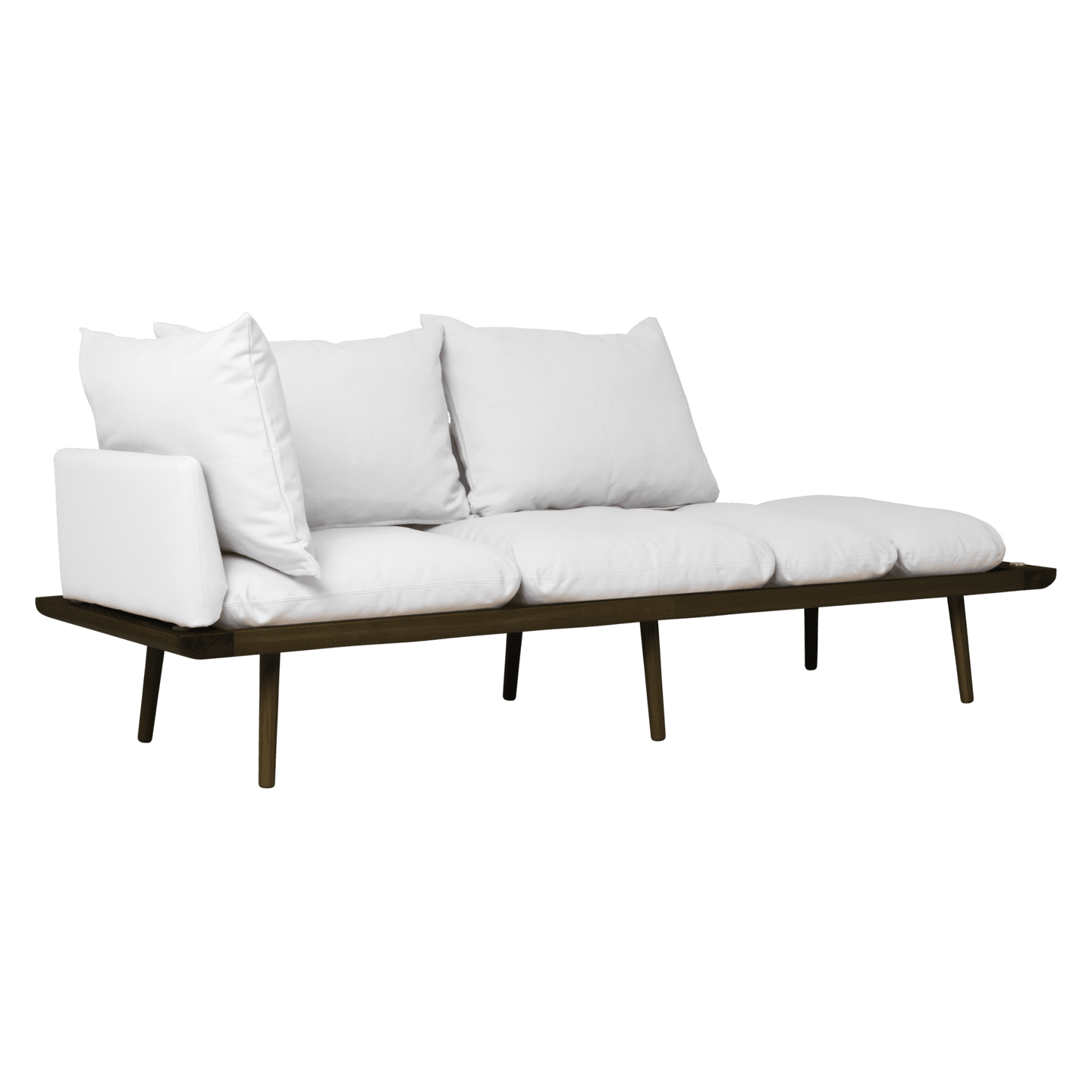 Sofa 3-osobowa LOUNGE AROUND baby blue z ciemnym dębem UMAGE Nie Nie Nie Eye on Design