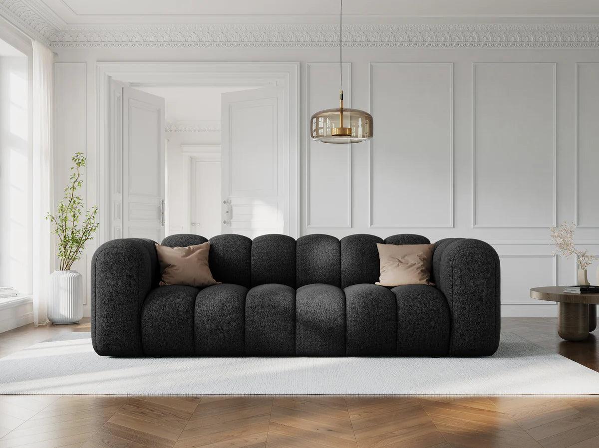 Sofa 3-osobowa SKYLER czarny szenil Interieurs 86    Eye on Design