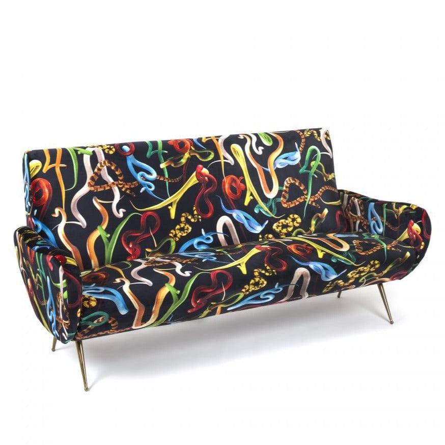 Sofa 3-osobowa SNAKES czarny Seletti    Eye on Design