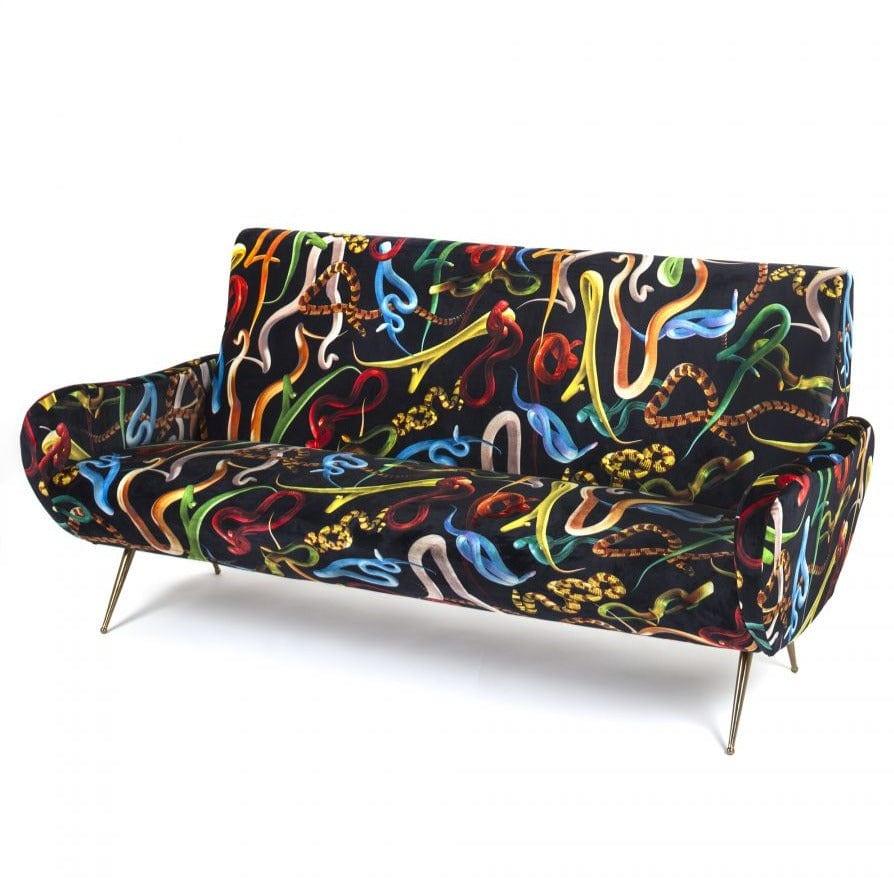 Sofa 3-osobowa SNAKES czarny Seletti    Eye on Design