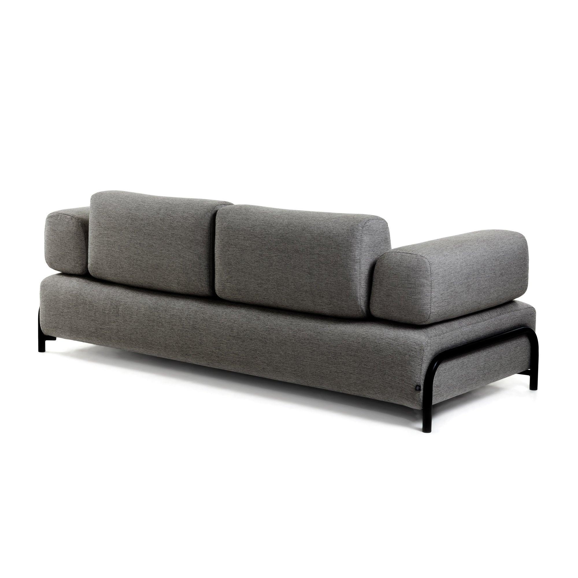 Sofa 3-osobowa z podłokietnikami COMPO ciemnoszary La Forma    Eye on Design