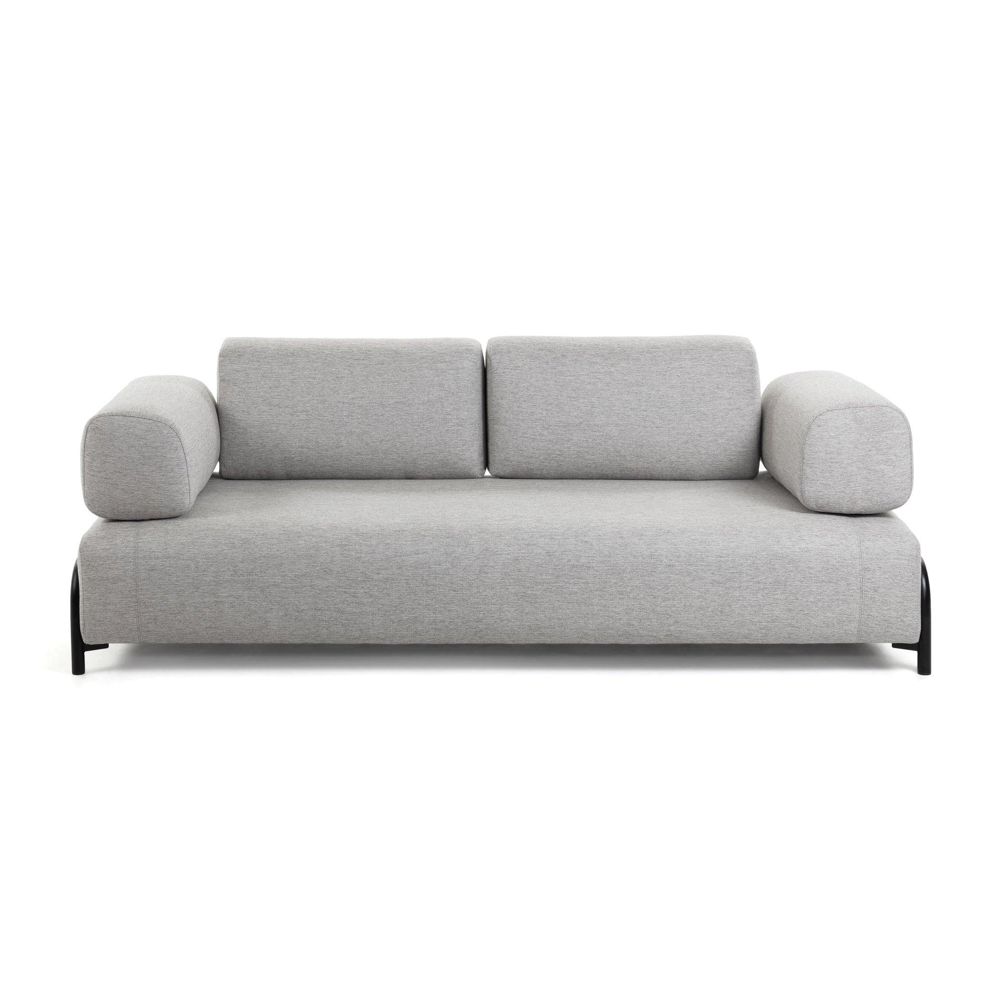 Sofa 3-osobowa z podłokietnikami COMPO jasnoszary La Forma    Eye on Design