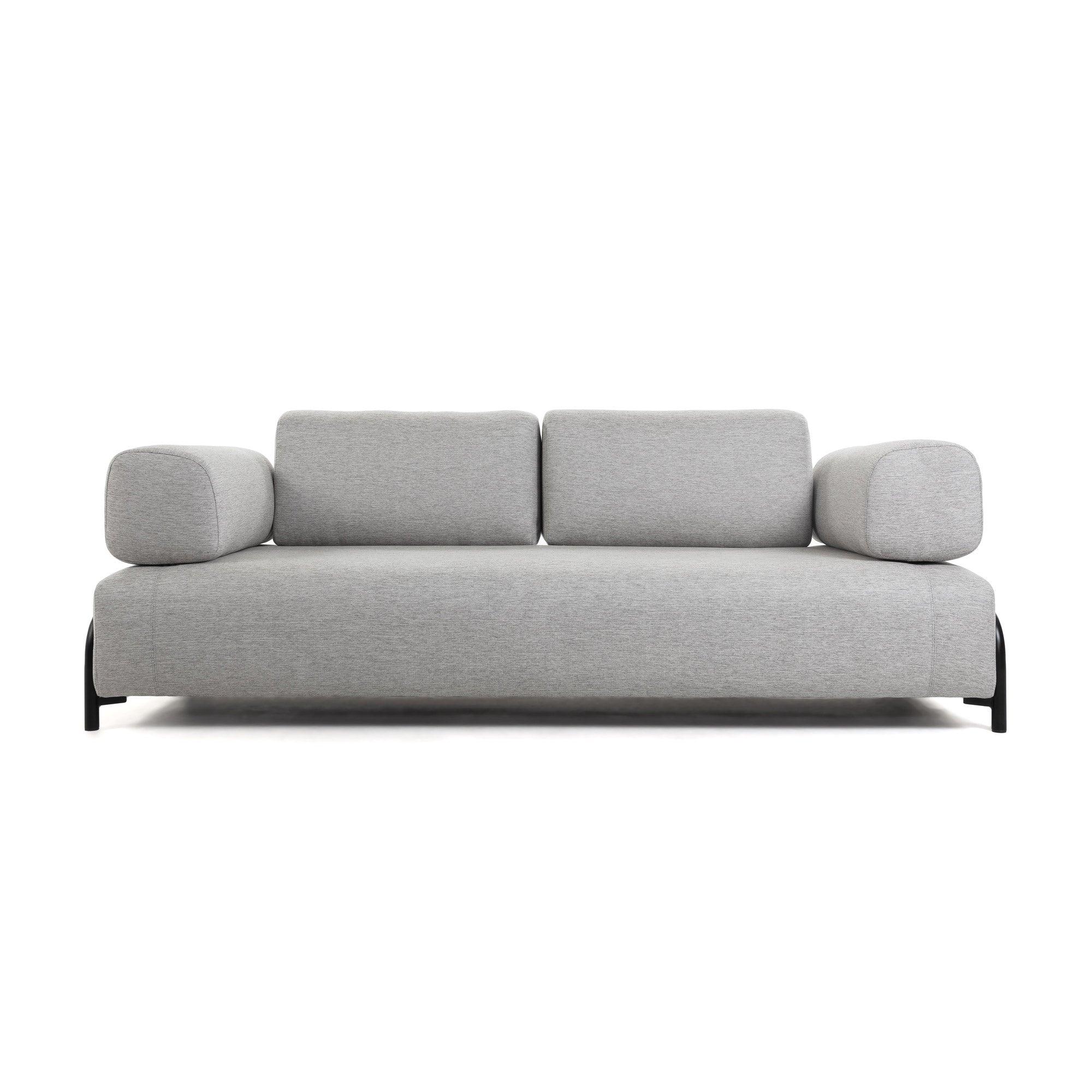 Sofa 3-osobowa z podłokietnikami COMPO jasnoszary La Forma    Eye on Design