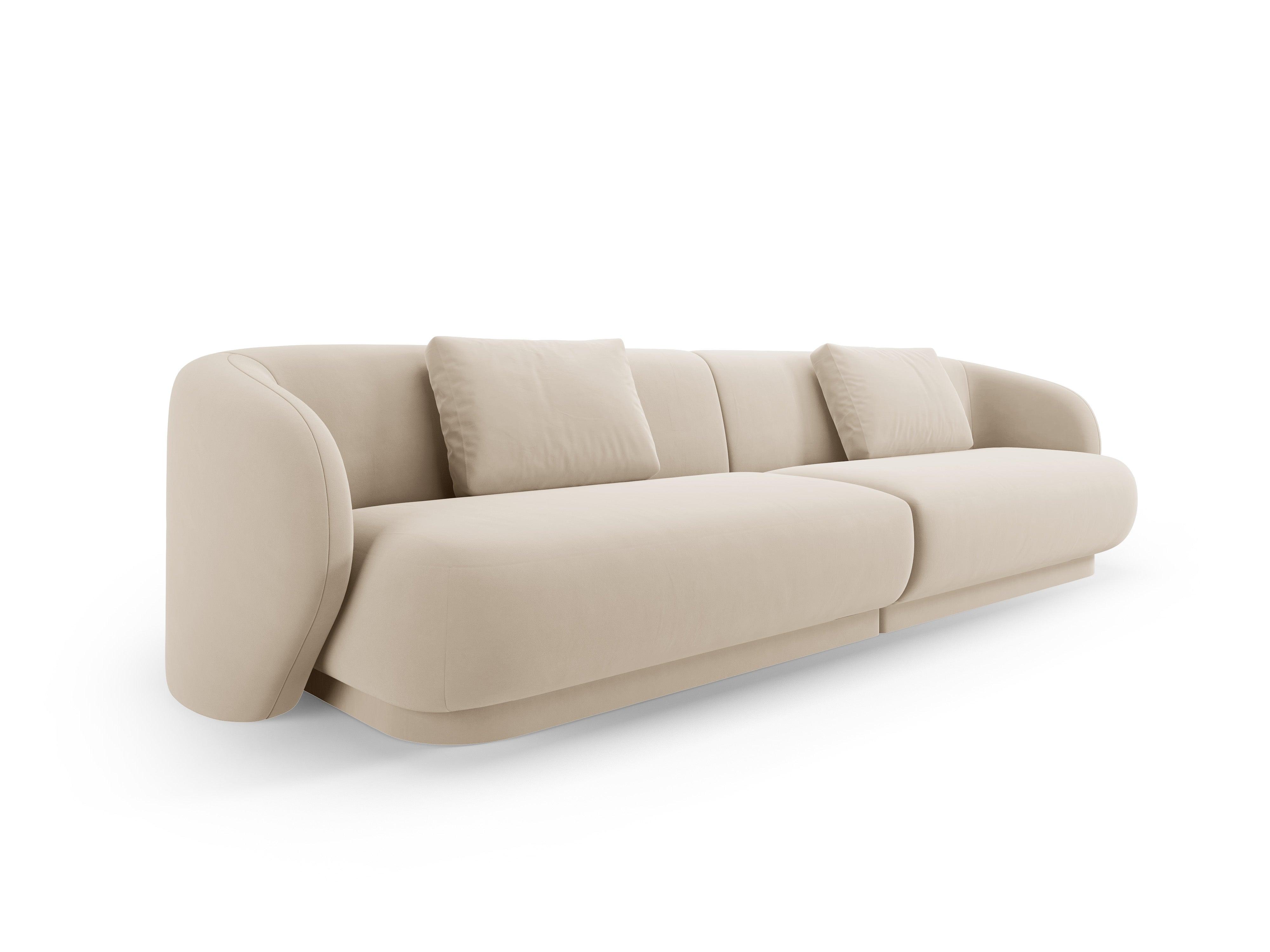 Sofa 4-osobowa aksamitna CAMDEN beżowy Cosmopolitan Design    Eye on Design