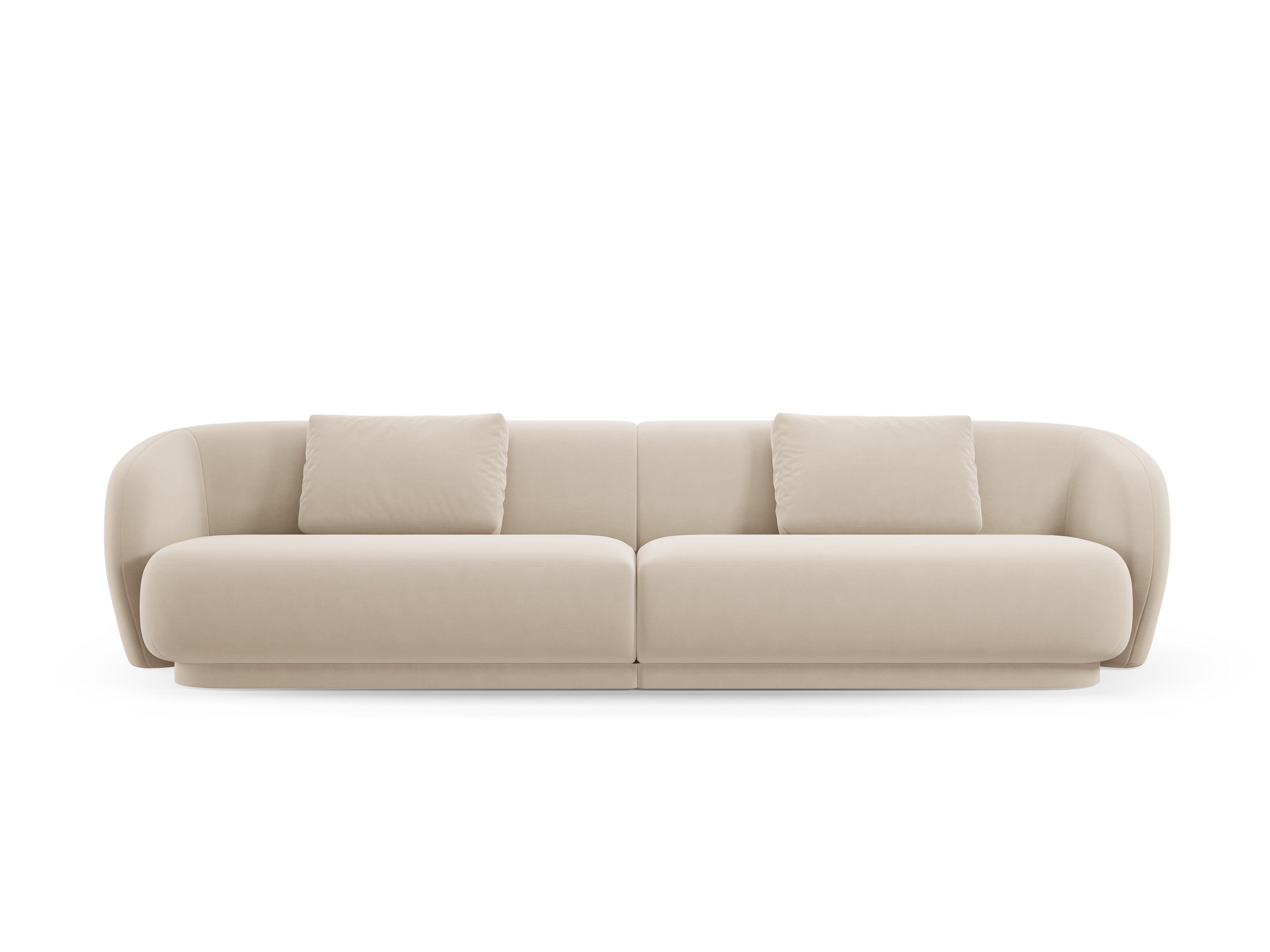 Sofa 4-osobowa aksamitna CAMDEN beżowy Cosmopolitan Design    Eye on Design