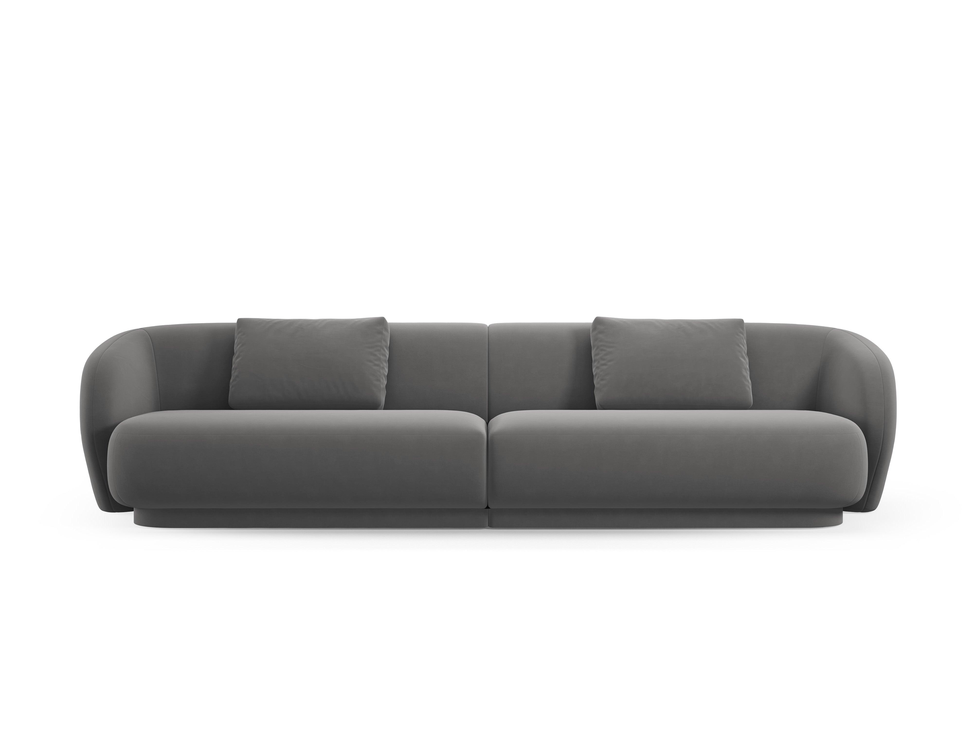Sofa 4-osobowa aksamitna CAMDEN ciemnoszary Cosmopolitan Design    Eye on Design