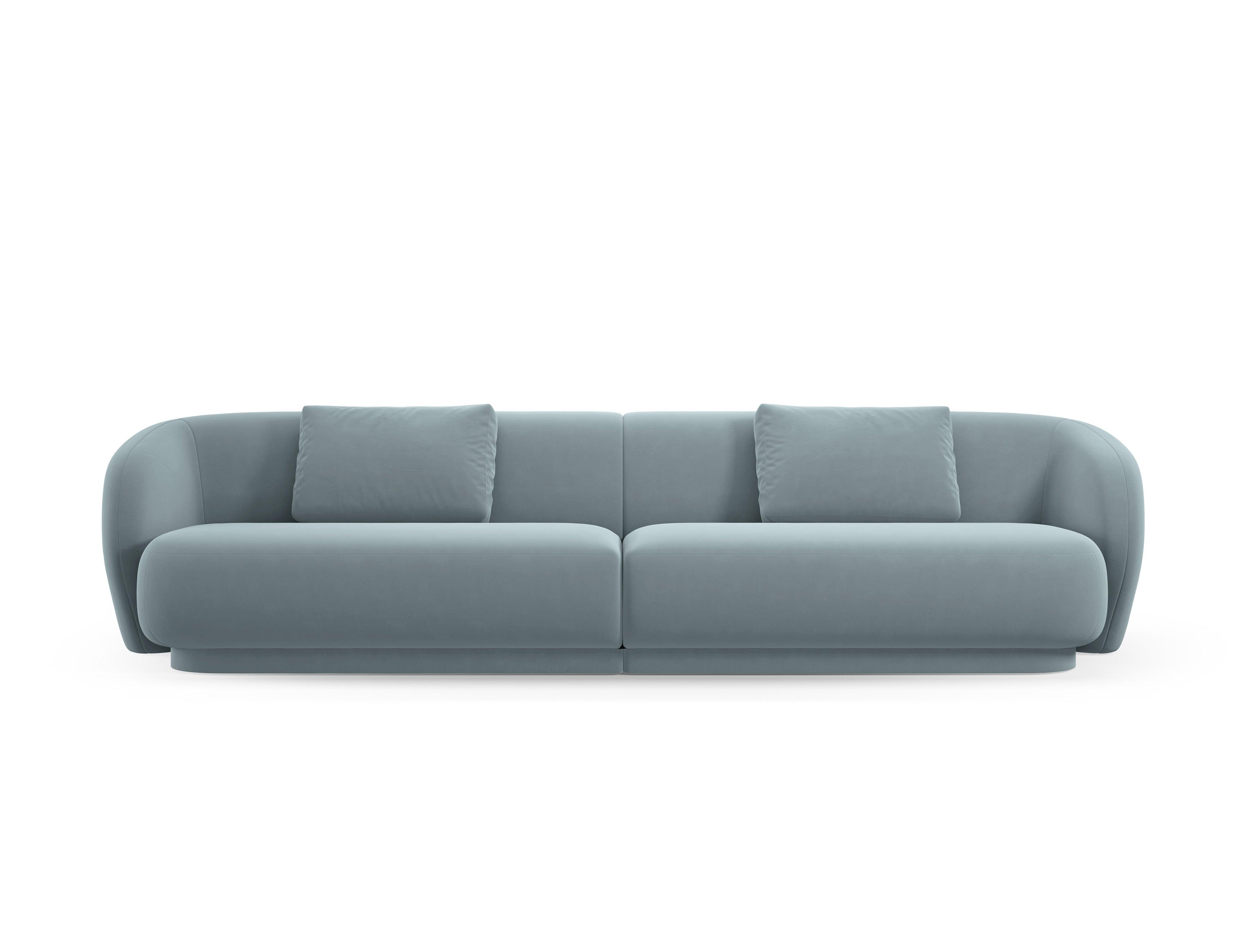 Sofa 4-osobowa aksamitna CAMDEN niebieski Cosmopolitan Design    Eye on Design