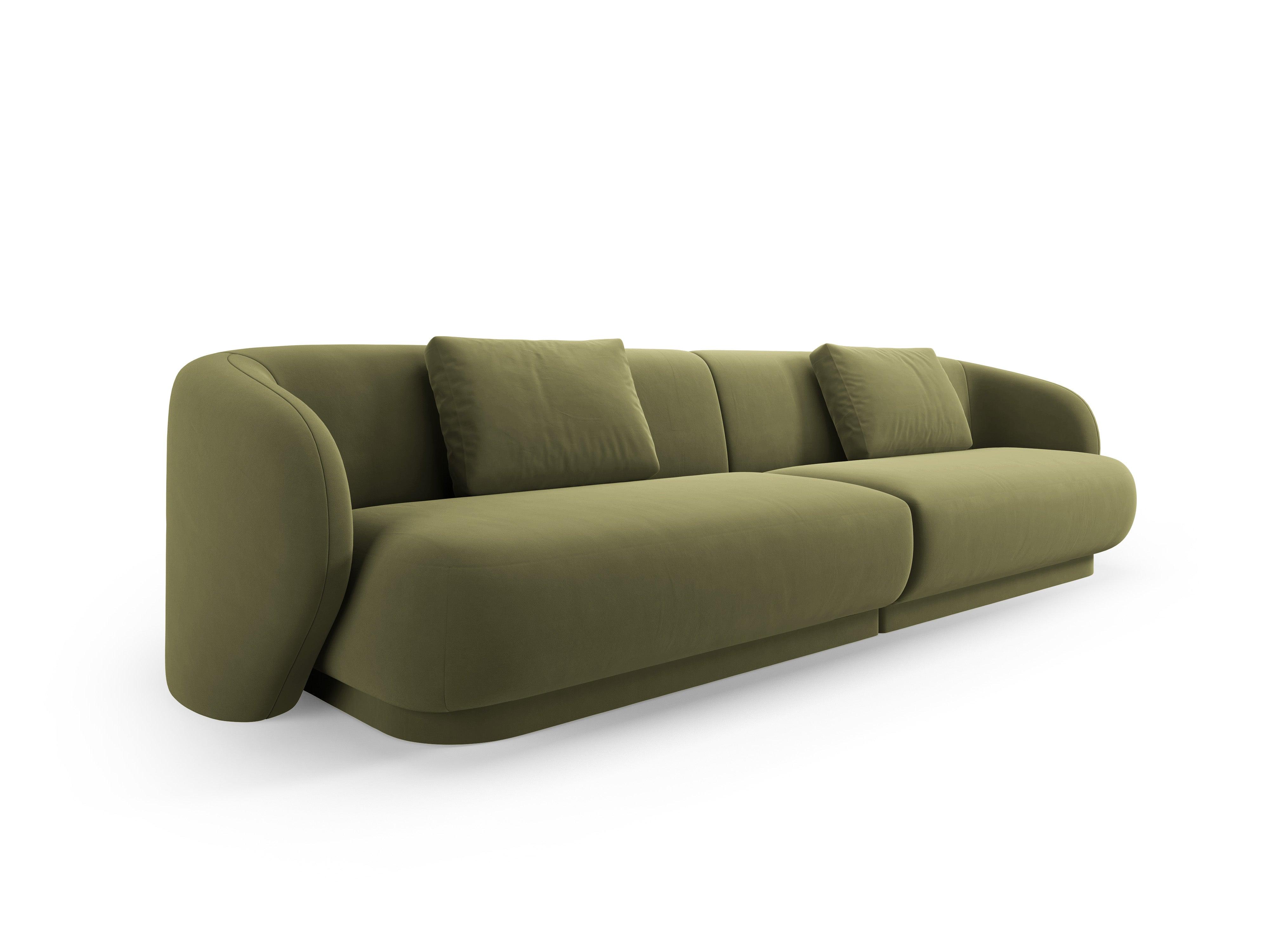 Sofa 4-osobowa aksamitna CAMDEN zielony Cosmopolitan Design    Eye on Design