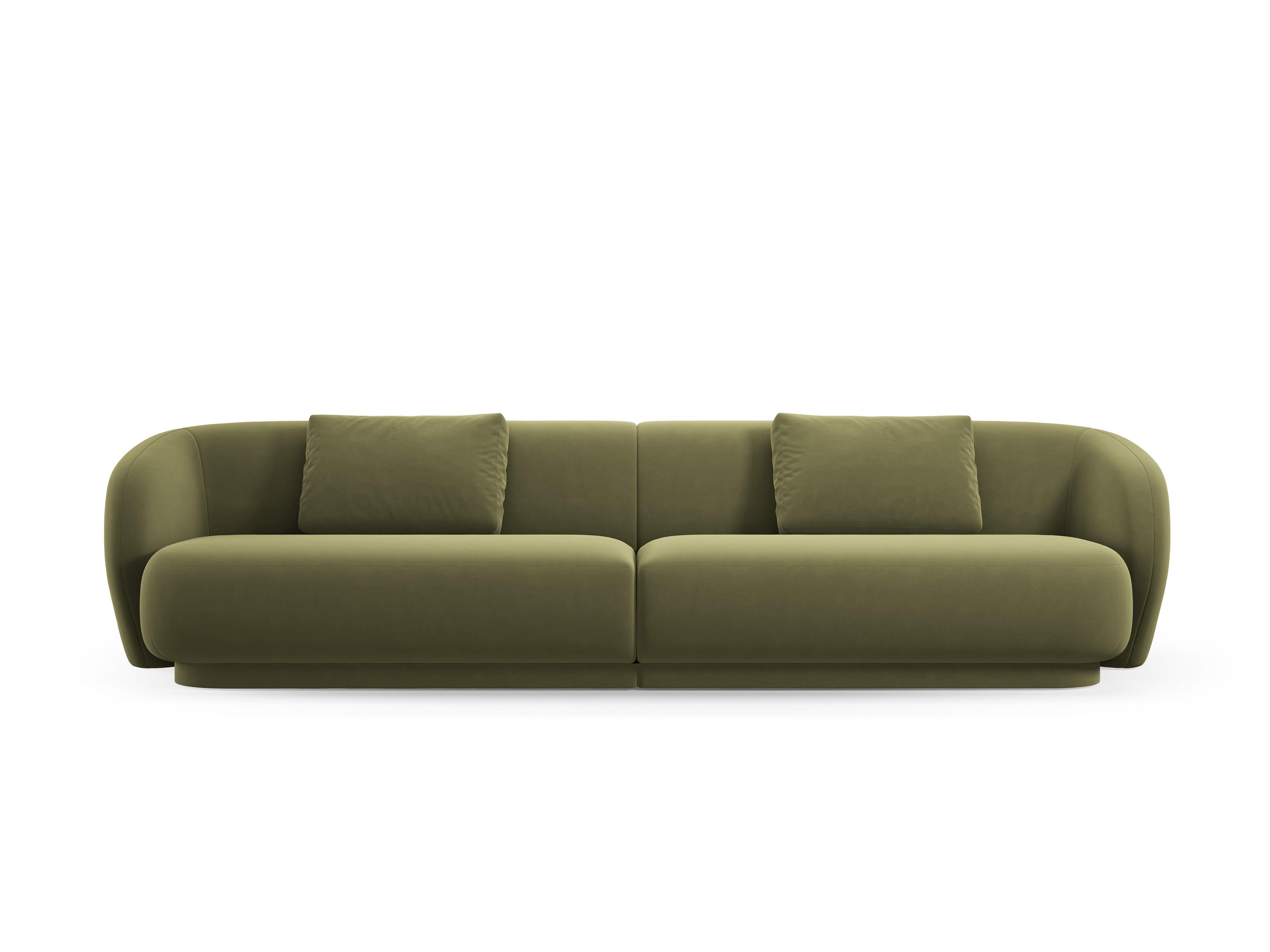 Sofa 4-osobowa aksamitna CAMDEN zielony Cosmopolitan Design    Eye on Design