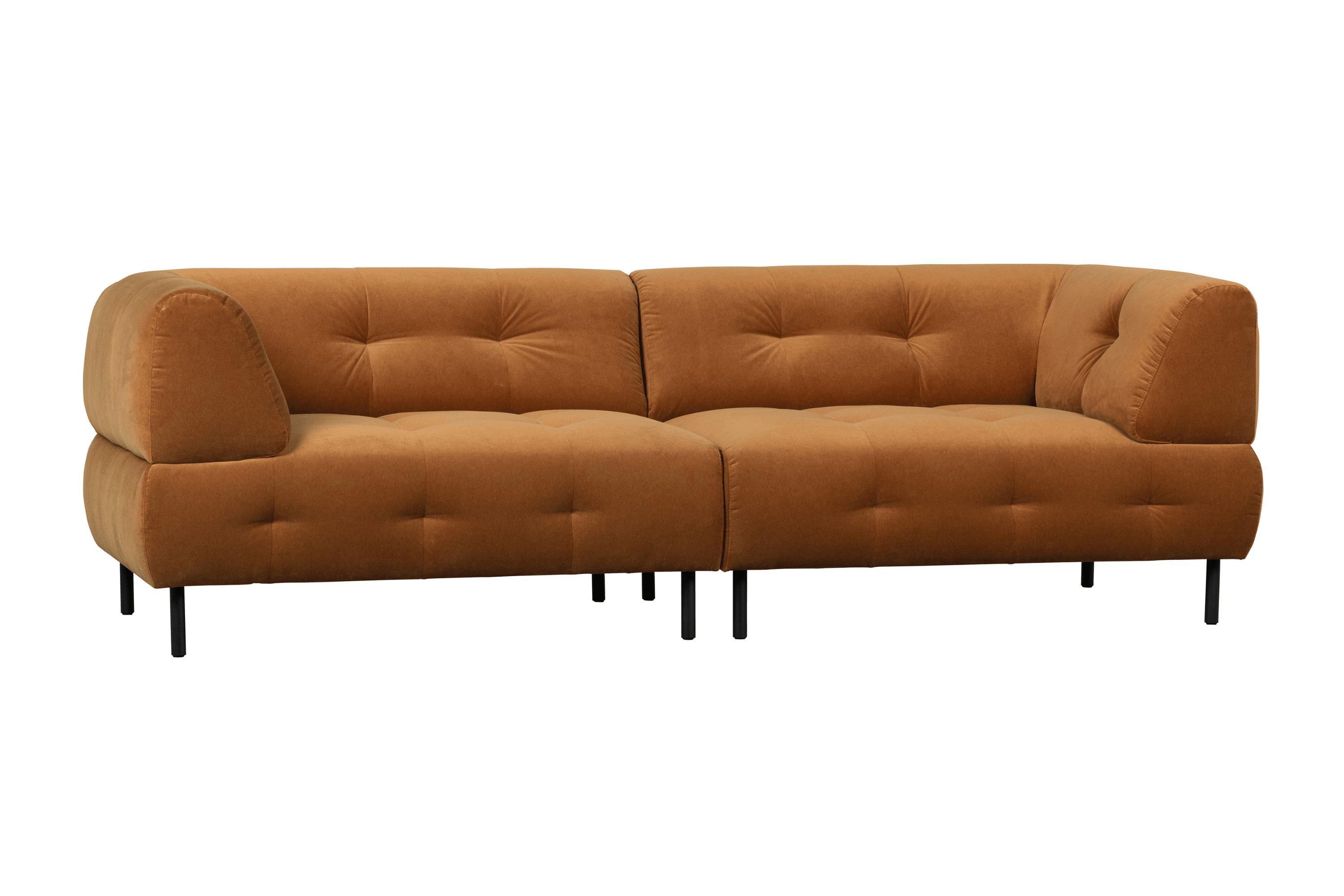 Sofa 4-osobowa aksamitna LLOYD cynamonowy Woood Exclusive    Eye on Design