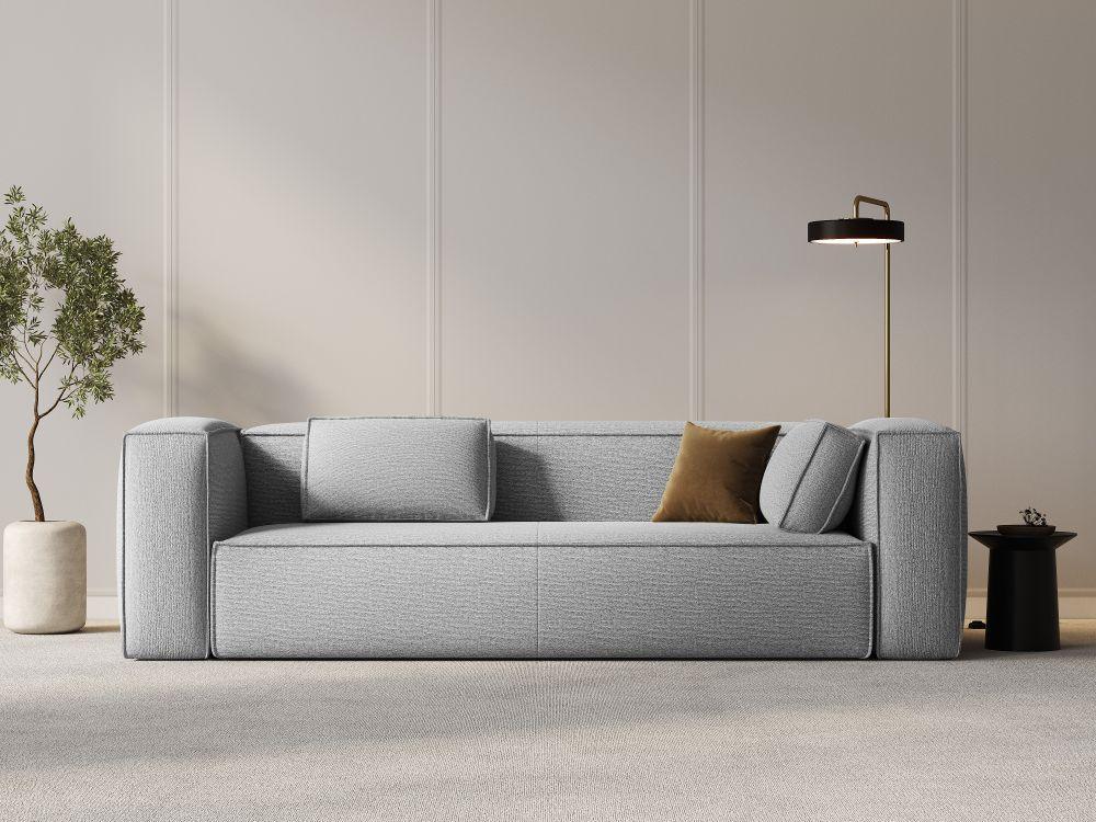 Sofa 4-osobowa MACKAY szary boucle Cosmopolitan Design    Eye on Design