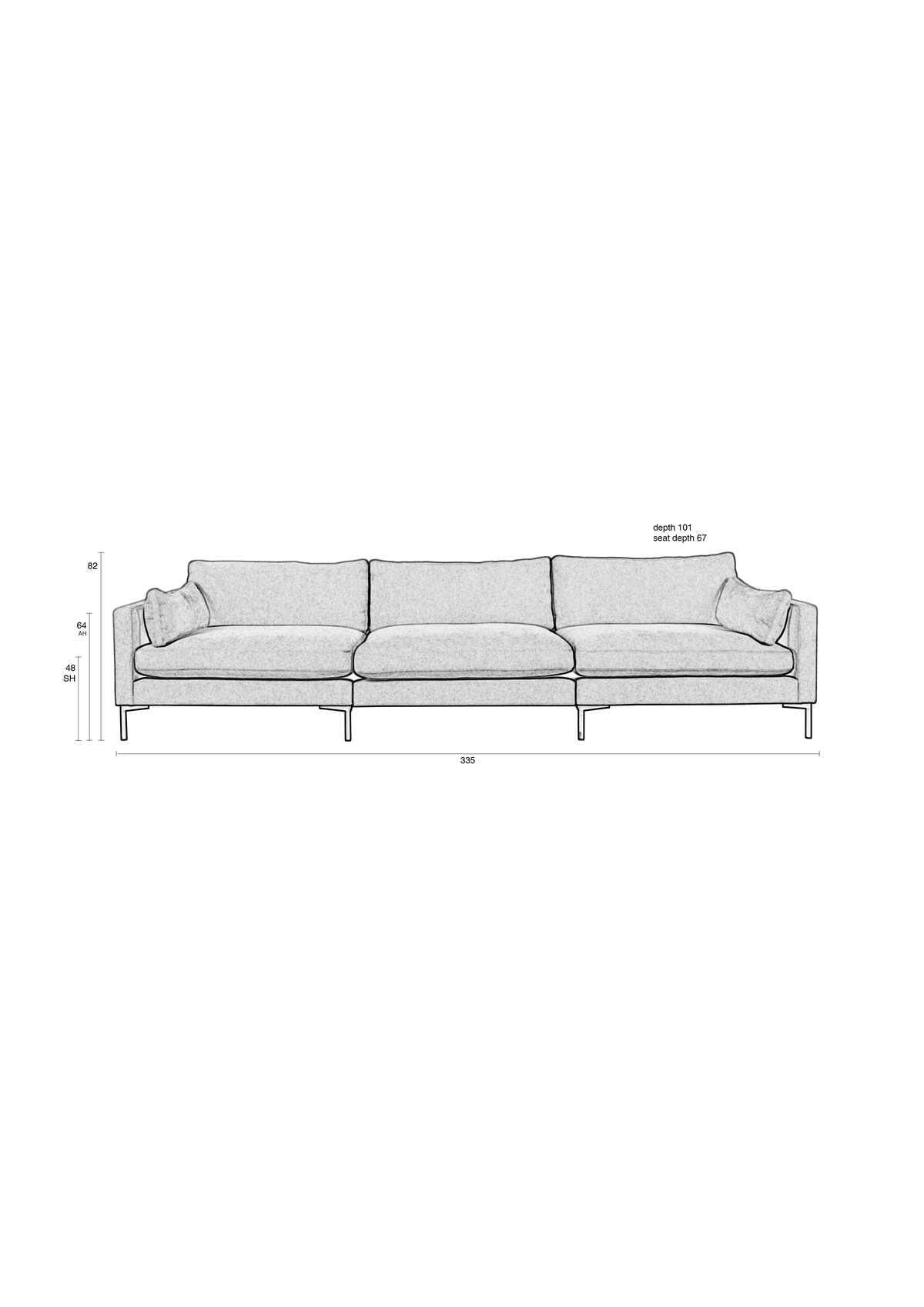 Sofa 4,5-osobowa SUMMER latte Zuiver    Eye on Design