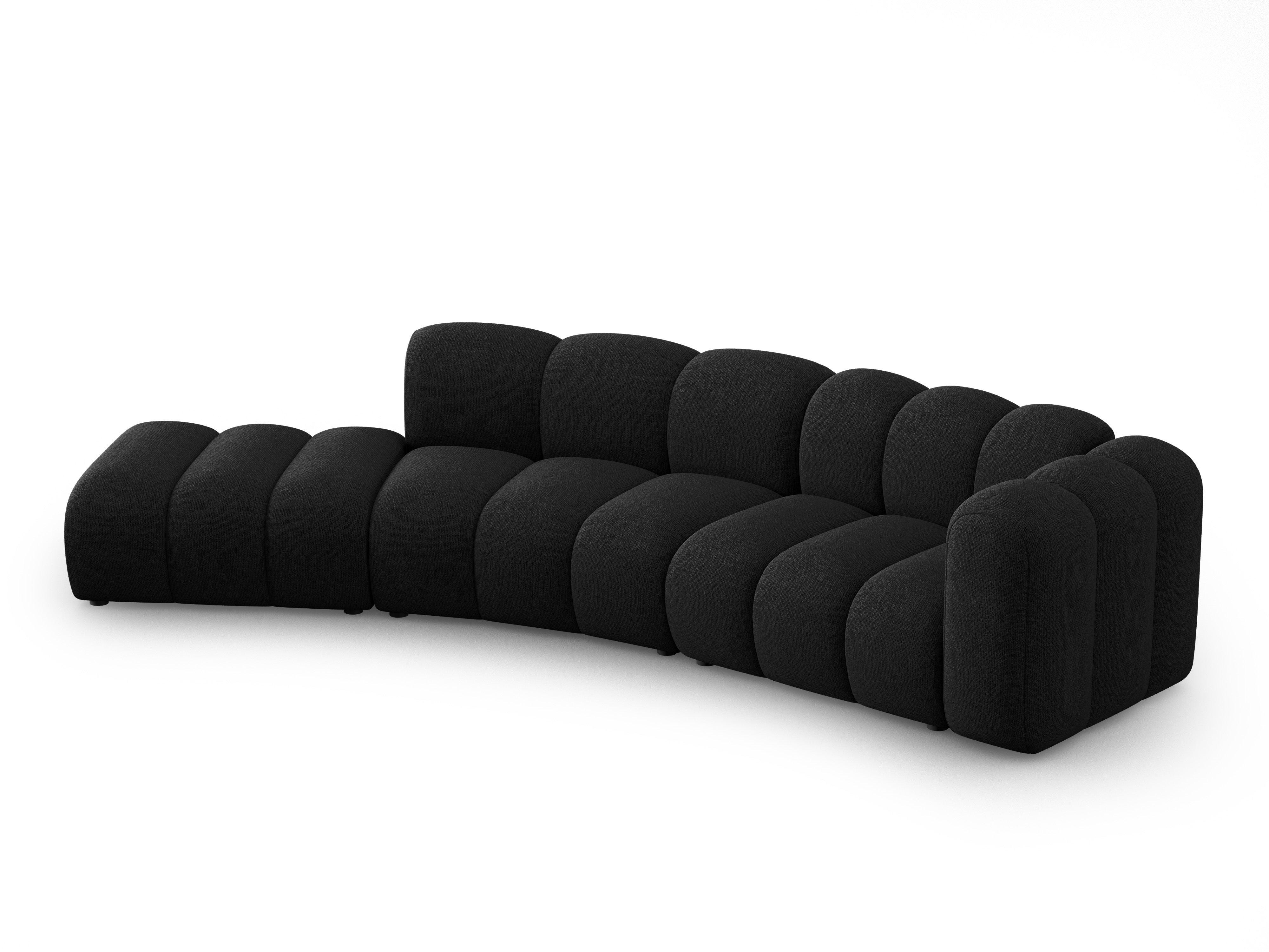 Sofa 5-osobowa lewostronna SKYLER czarny szenil Interieurs 86    Eye on Design