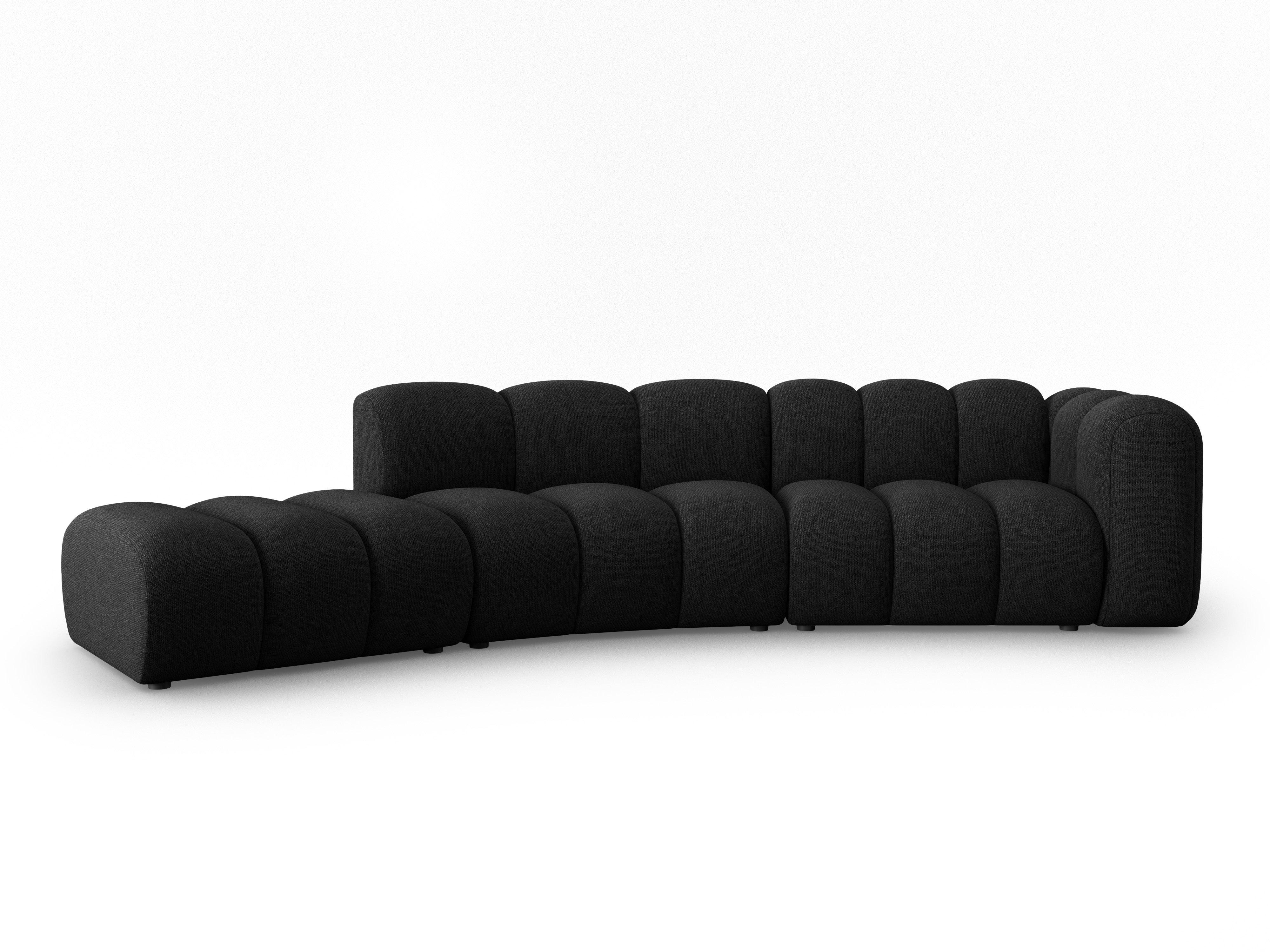 Sofa 5-osobowa lewostronna SKYLER czarny szenil Interieurs 86    Eye on Design