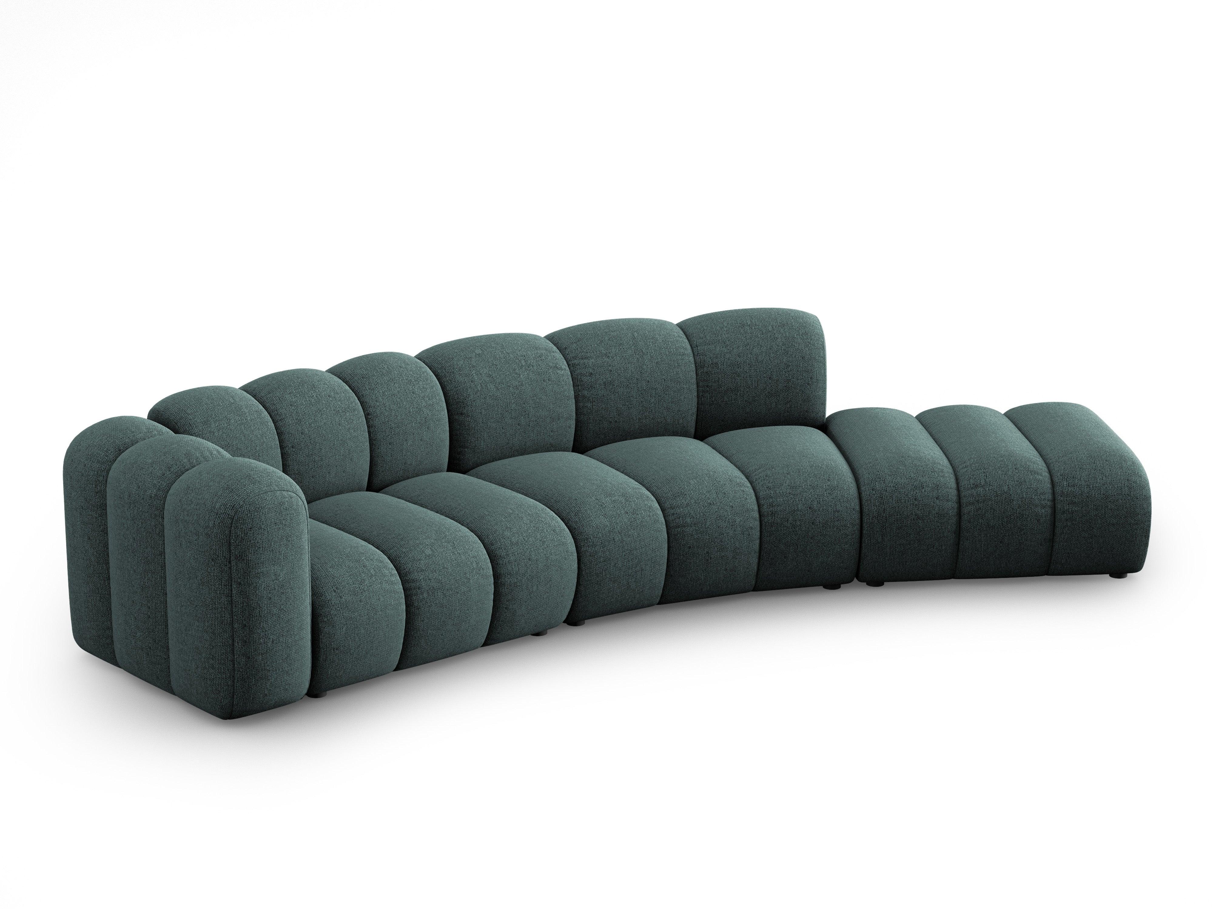 Sofa 5-osobowa prawostronna SKYLER turkusowy szenil Interieurs 86    Eye on Design