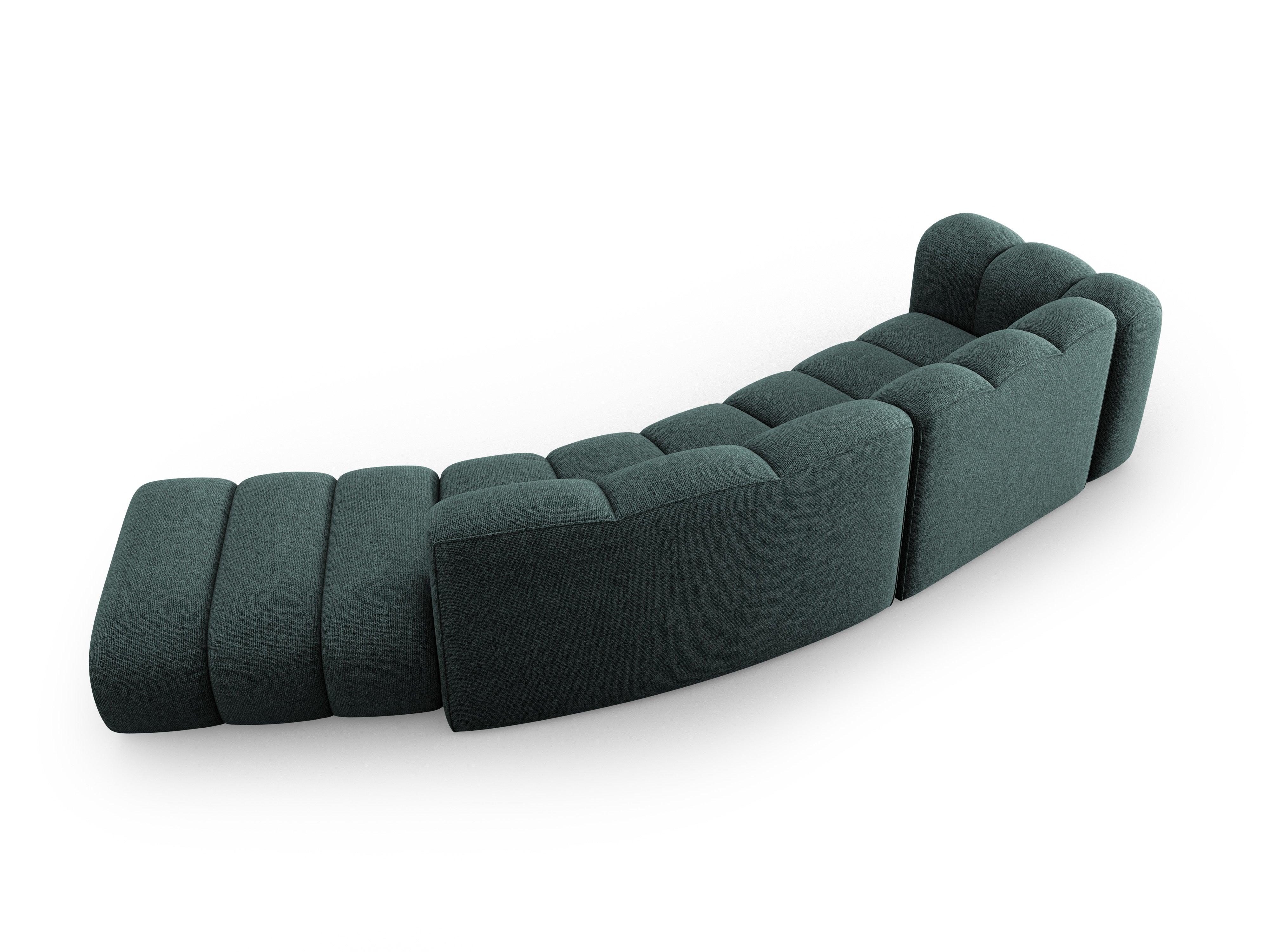 Sofa 5-osobowa prawostronna SKYLER turkusowy szenil Interieurs 86    Eye on Design