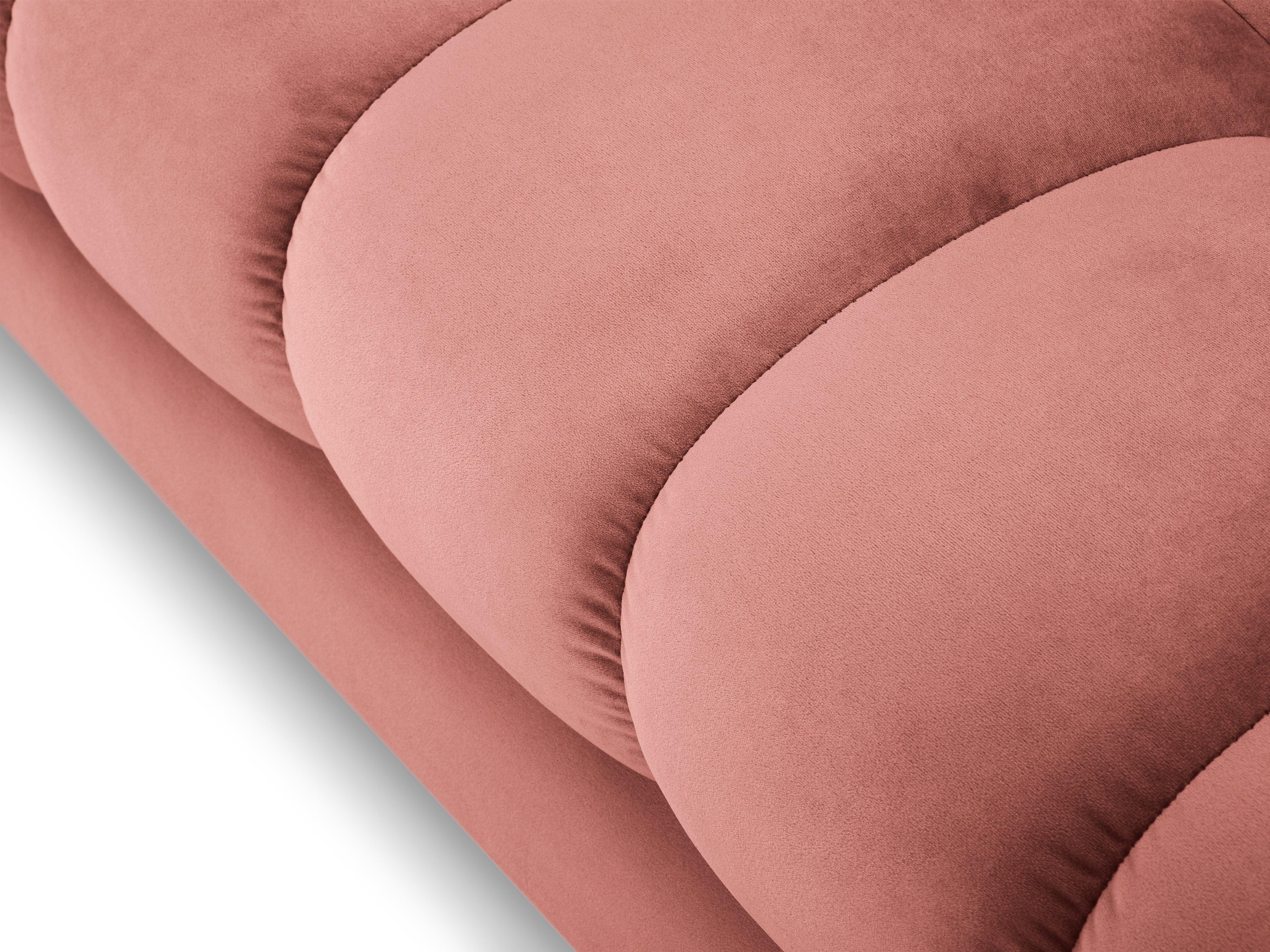 Sofa aksamitna 2-osobowa BALI różowy ze złotą podstawą Cosmopolitan Design    Eye on Design