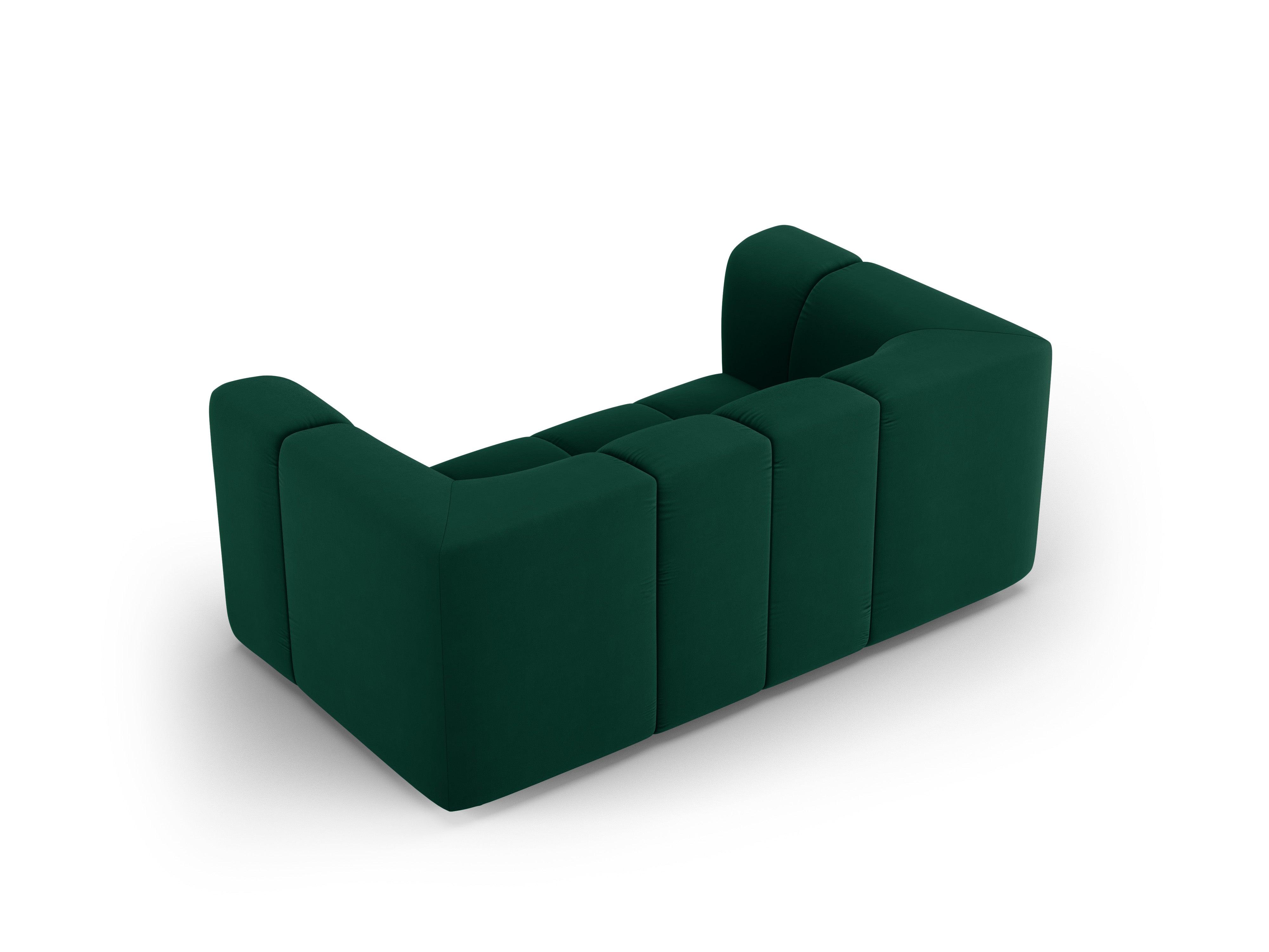 Sofa aksamitna 2-osobowa FRANCESCA butelkowa zieleń Milo Casa    Eye on Design