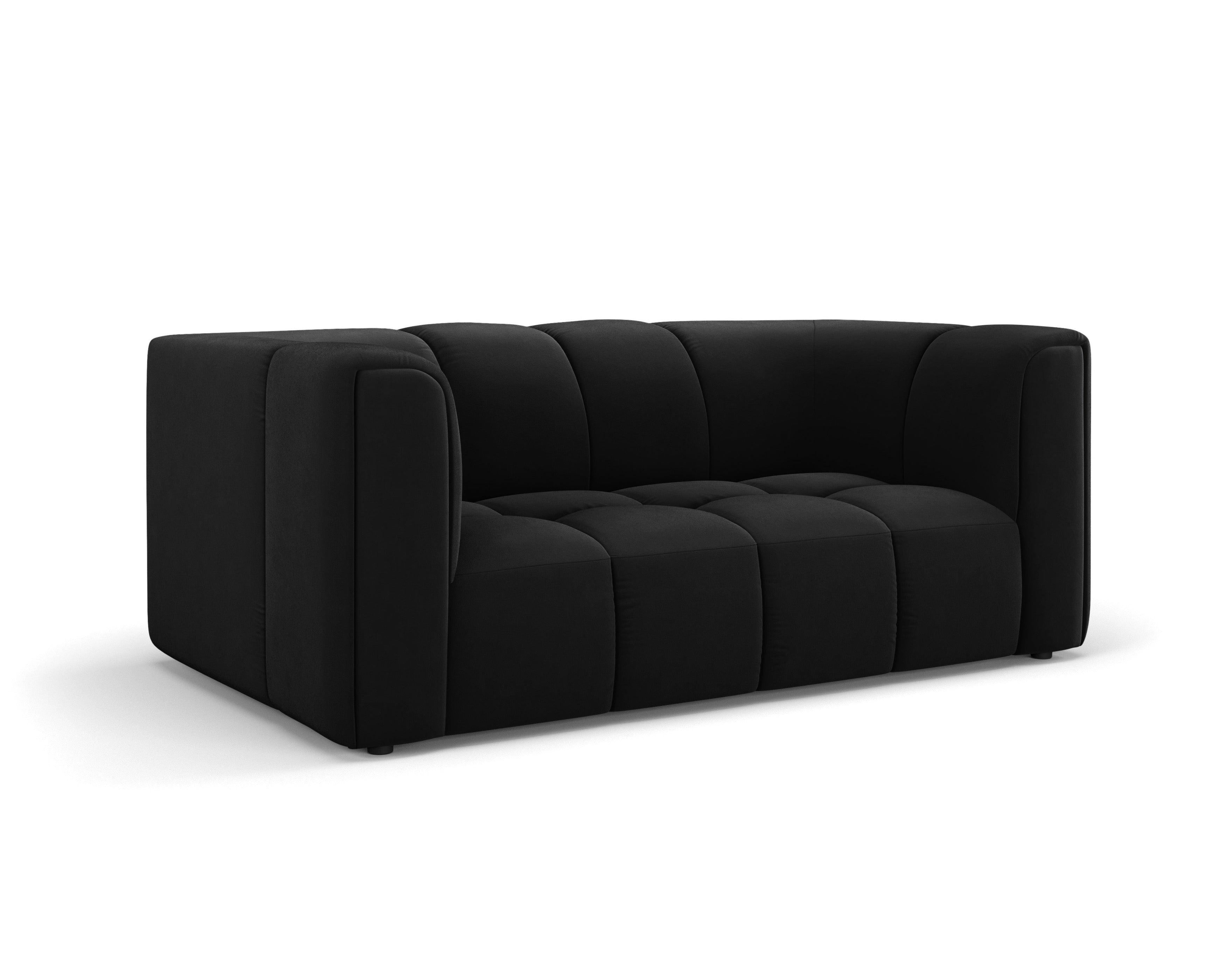 Sofa aksamitna 2-osobowa FRANCESCA czarny Milo Casa    Eye on Design