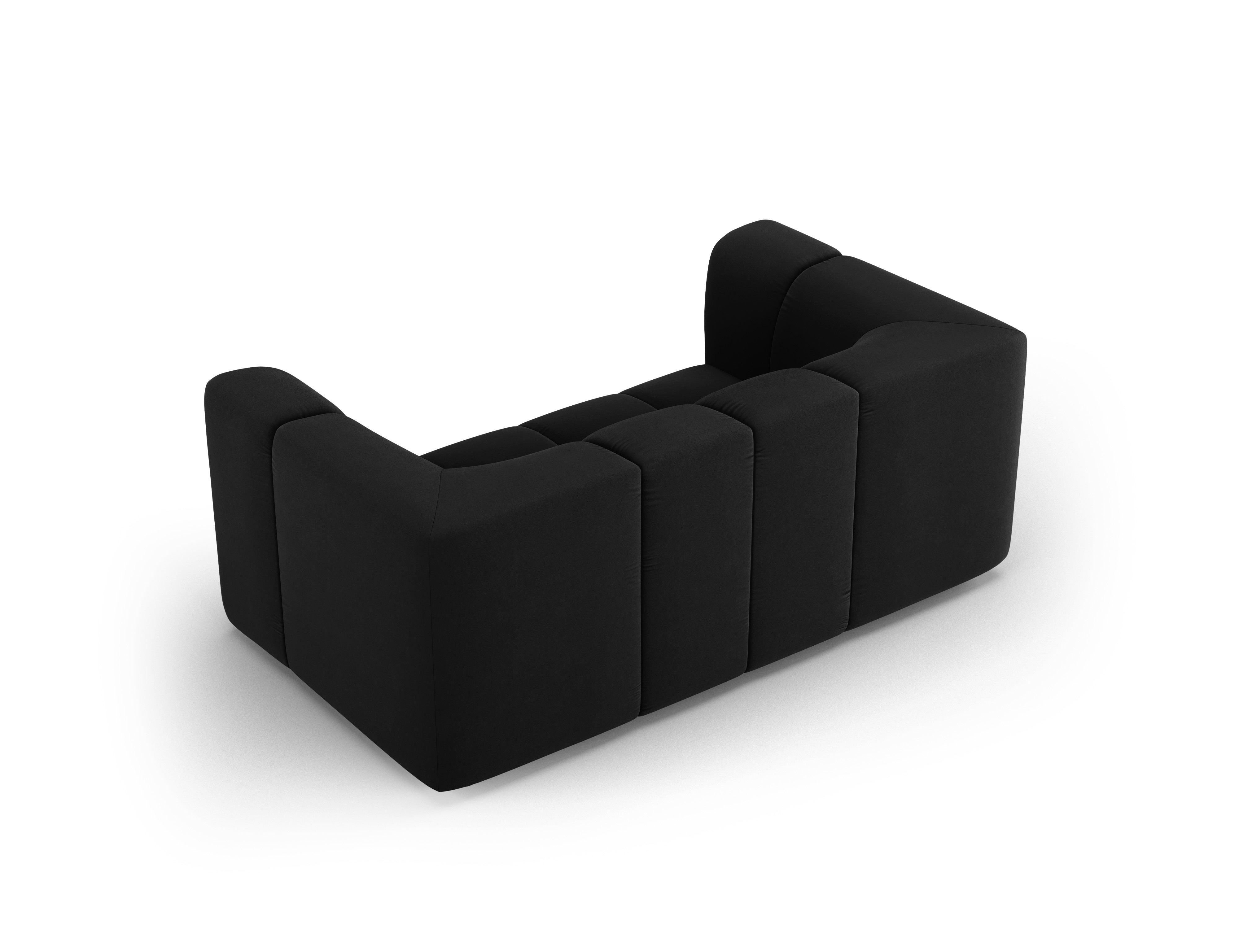 Sofa aksamitna 2-osobowa FRANCESCA czarny Milo Casa    Eye on Design