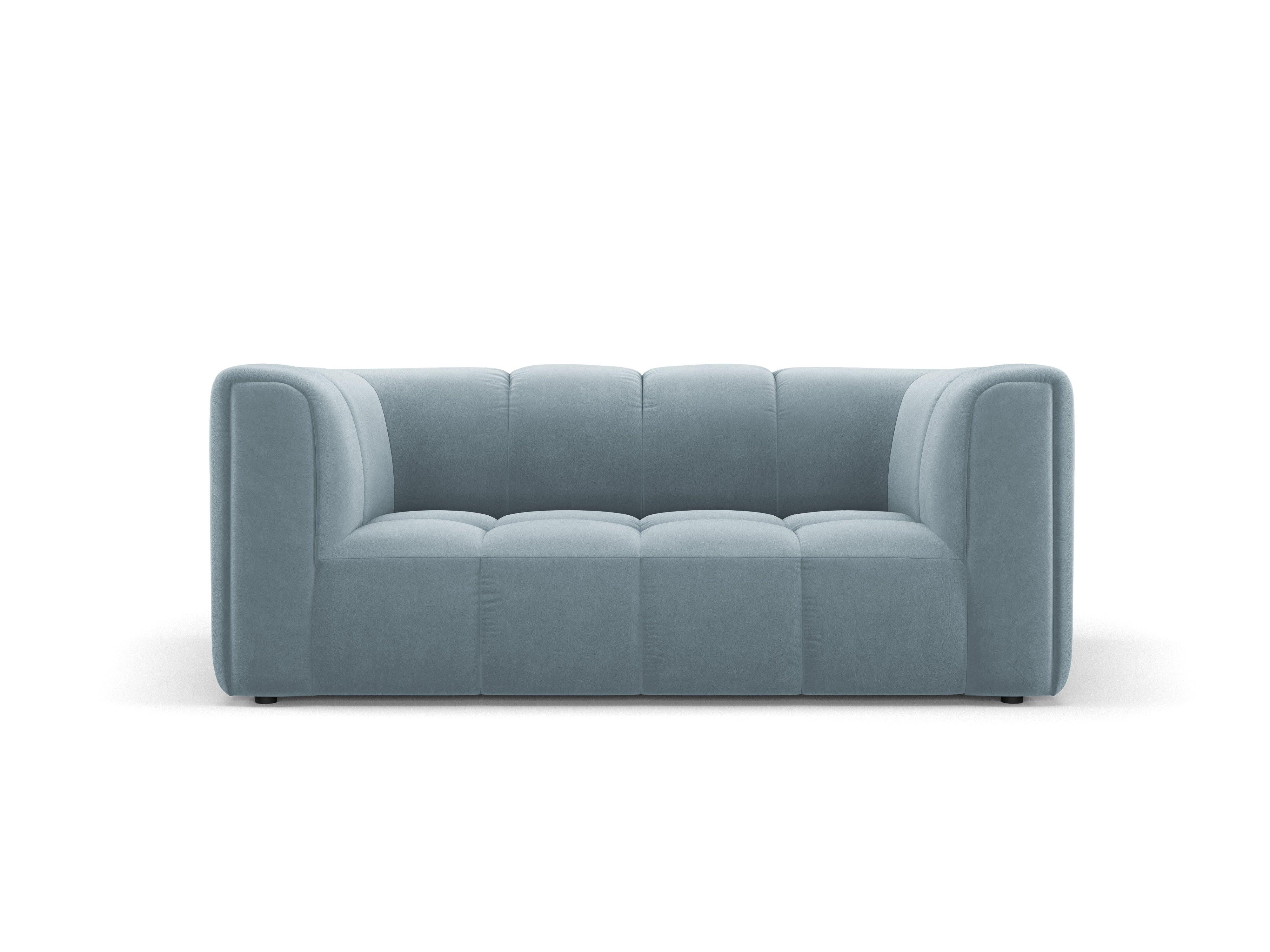 Sofa aksamitna 2-osobowa FRANCESCA jasnoniebieski Milo Casa    Eye on Design