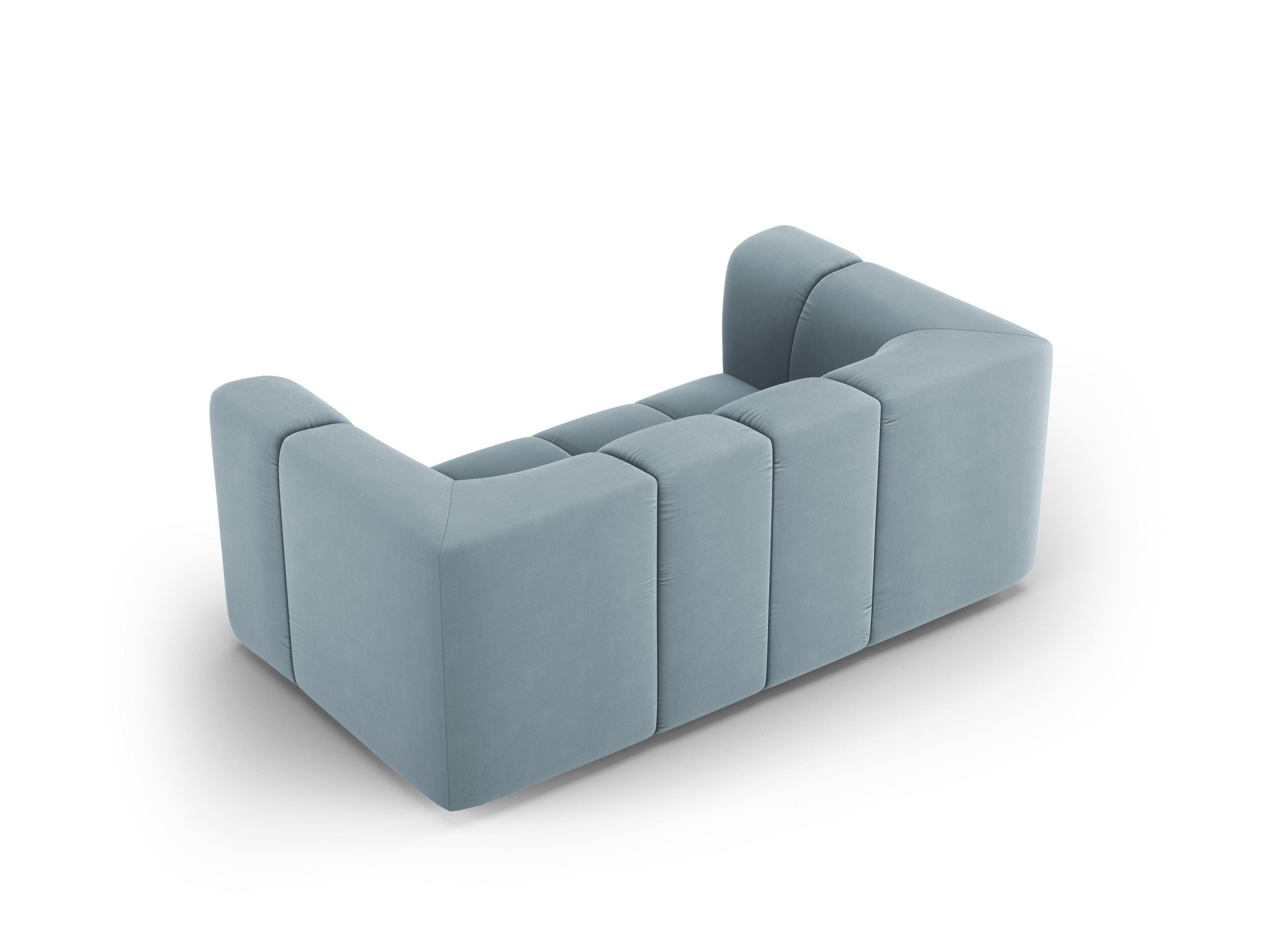 Sofa aksamitna 2-osobowa FRANCESCA jasnoniebieski Milo Casa    Eye on Design