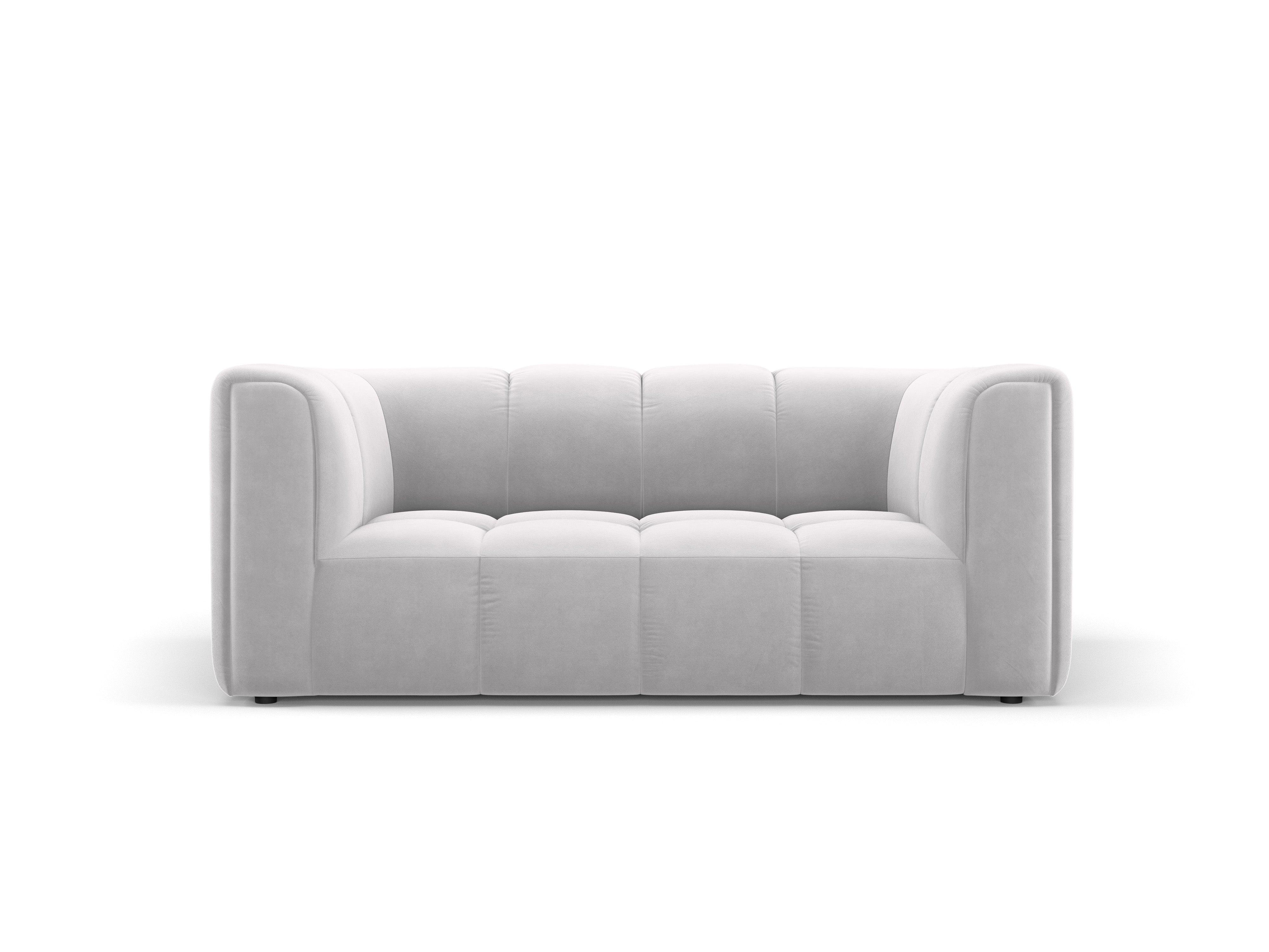 Sofa aksamitna 2-osobowa FRANCESCA srebrny Milo Casa    Eye on Design