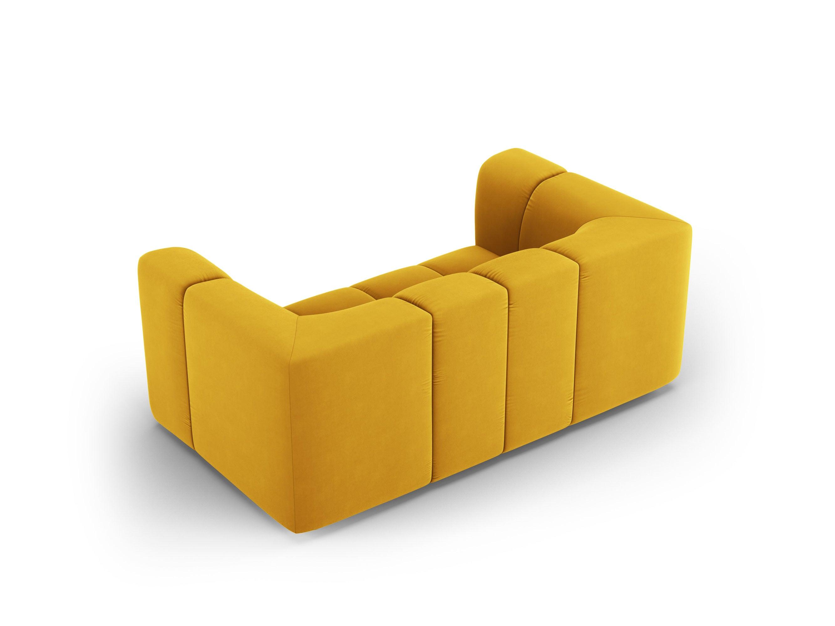 Sofa aksamitna 2-osobowa FRANCESCA żółty Milo Casa    Eye on Design