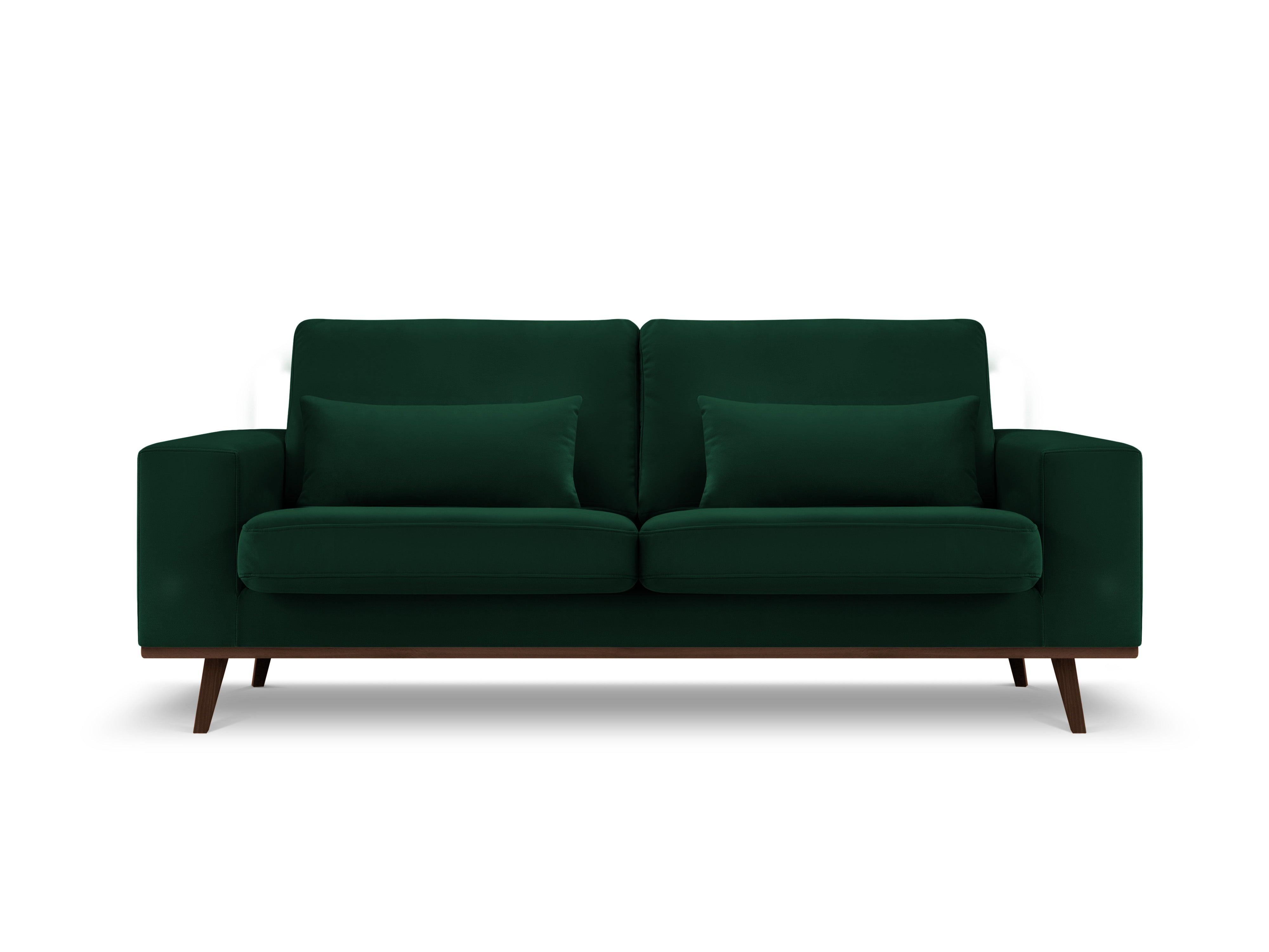 Sofa aksamitna 2-osobowa HEBE butelkowa zieleń Mazzini Sofas    Eye on Design