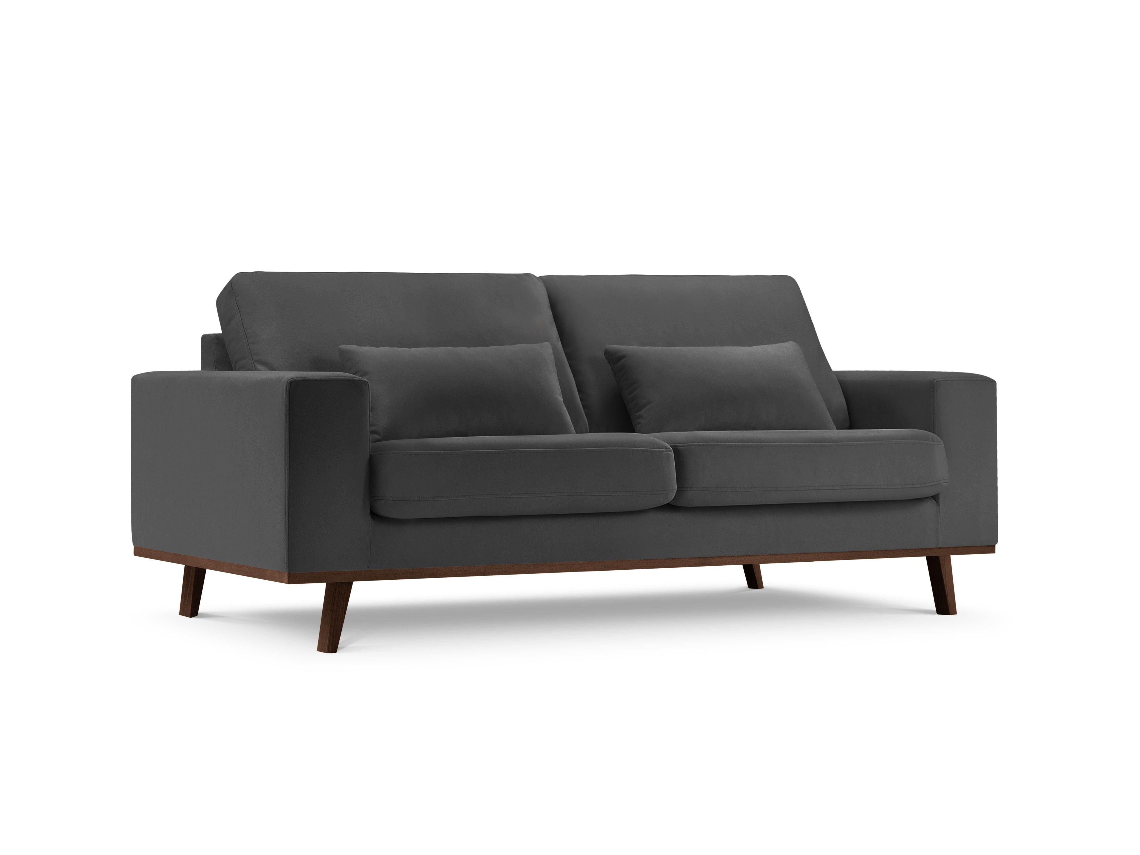 Sofa aksamitna 2-osobowa HEBE ciemnoszary Mazzini Sofas    Eye on Design