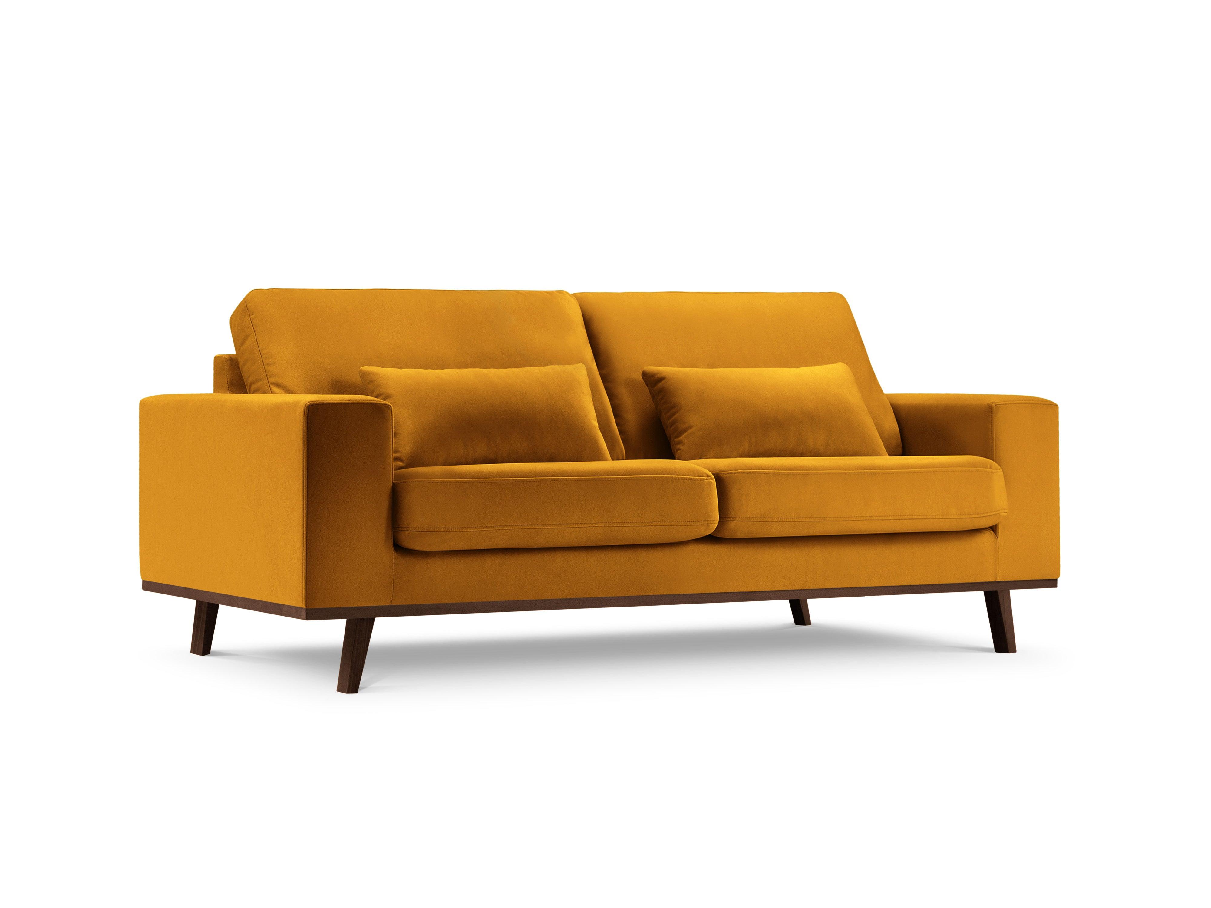 Sofa aksamitna 2-osobowa HEBE żółty Mazzini Sofas    Eye on Design