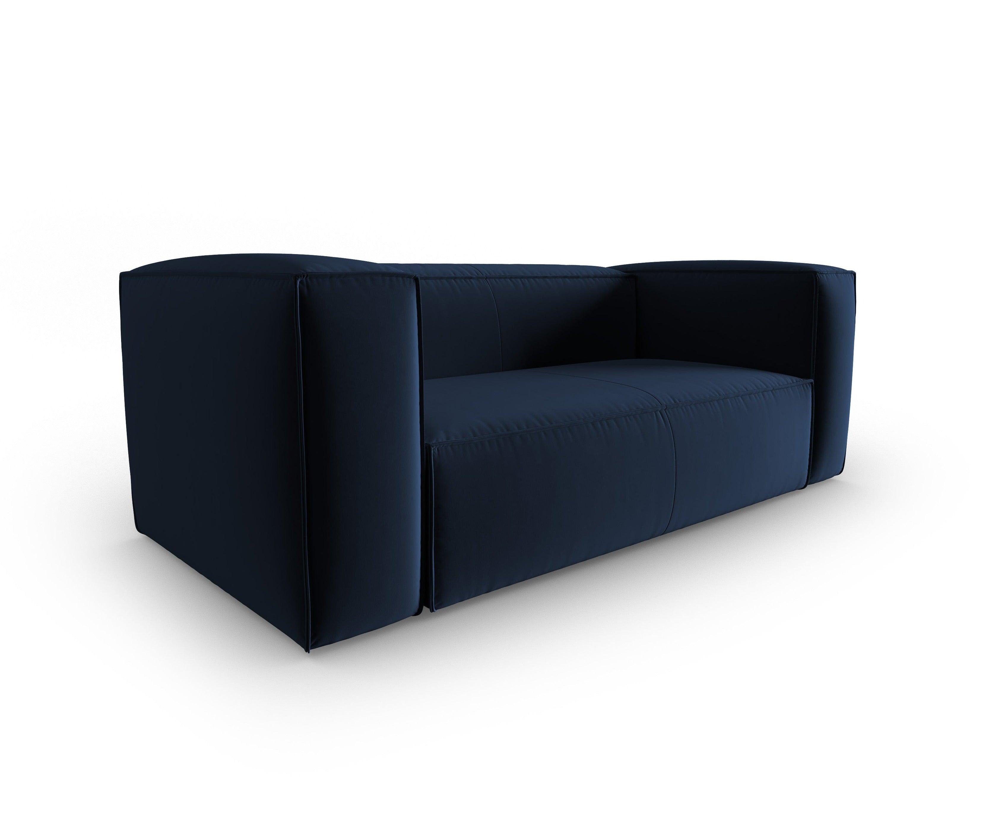 Sofa aksamitna 2-osobowa MACKAY granat królewski Cosmopolitan Design    Eye on Design